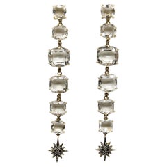 H. Stern Orecchini a goccia in oro 18 carati con quarzo lunare e diamanti