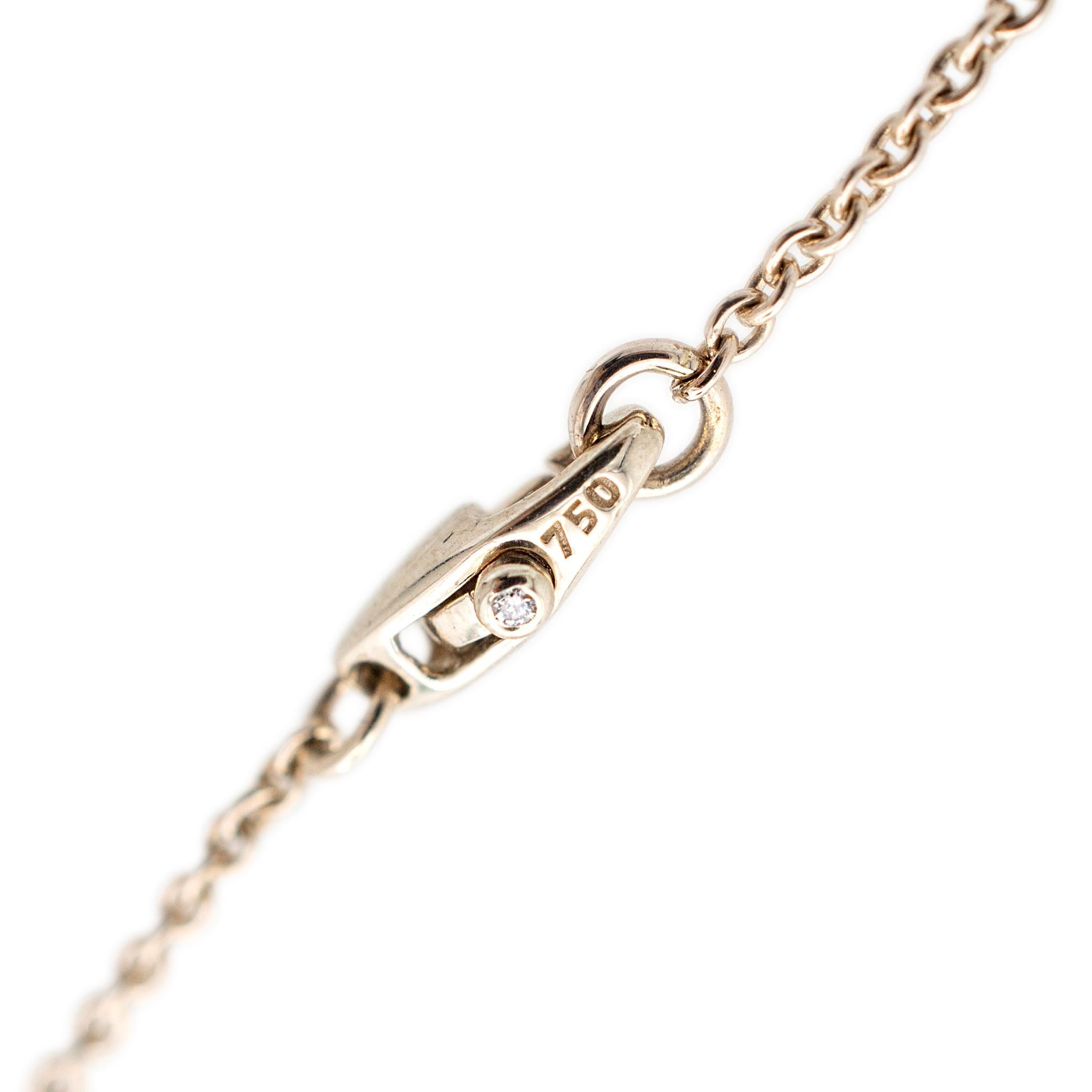 H. Stern Halskette mit Anhänger, 18 Karat edles Gold Zephyr-Diamant Damen