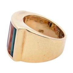H. STERN 18K Rainbow Multicolor Gemstone Band Ring