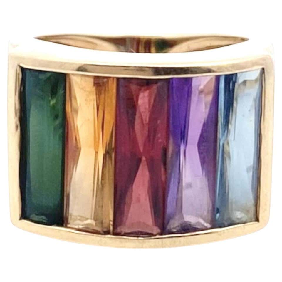 18K Gold H. Stern Golden Stones Ring with Rock Crystal For Sale at 1stDibs