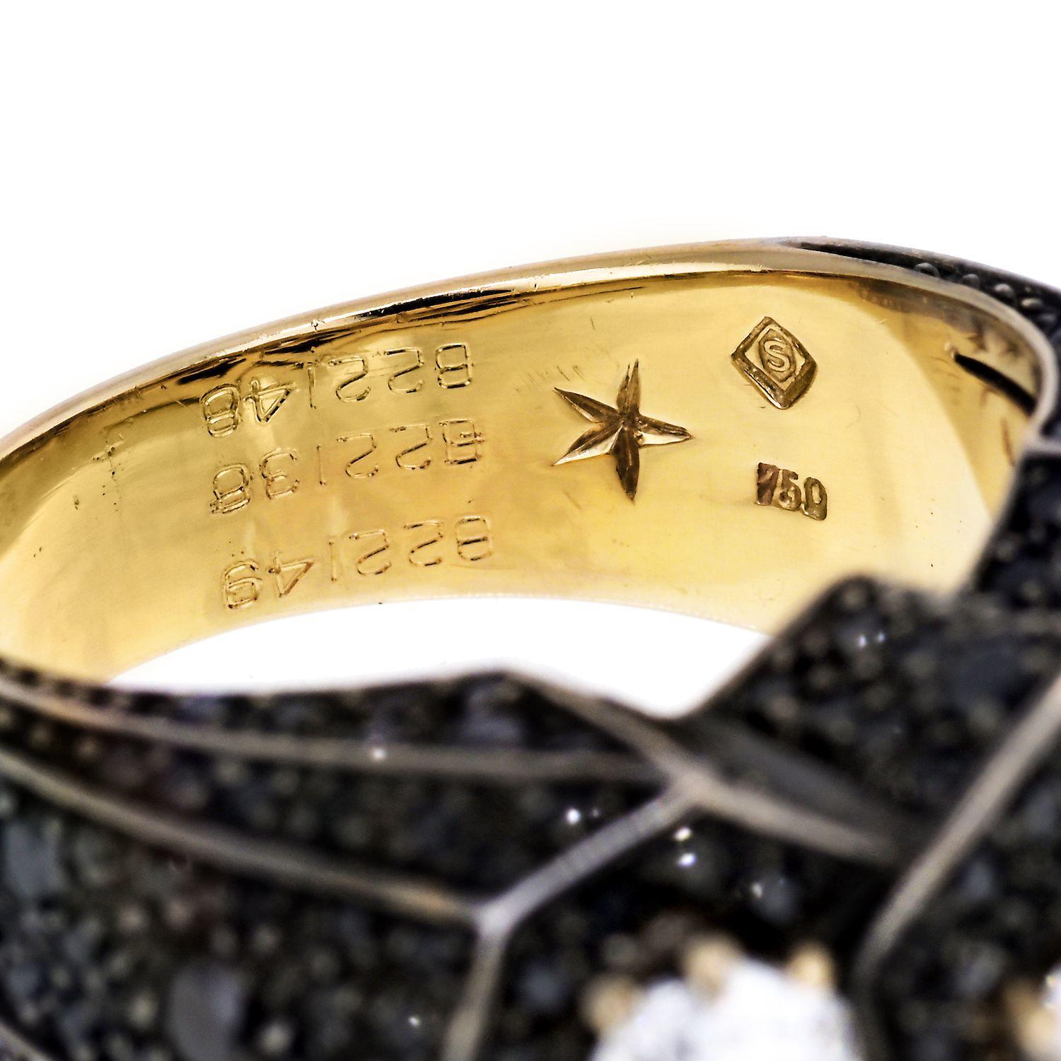Modern H. Stern 18 Karat Rose Gold GIA Certified Novelty Diamond Ring