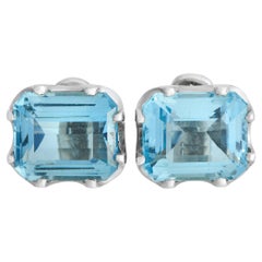 H. Stern 18K White Gold 18.0ct Aquamarine Earrings