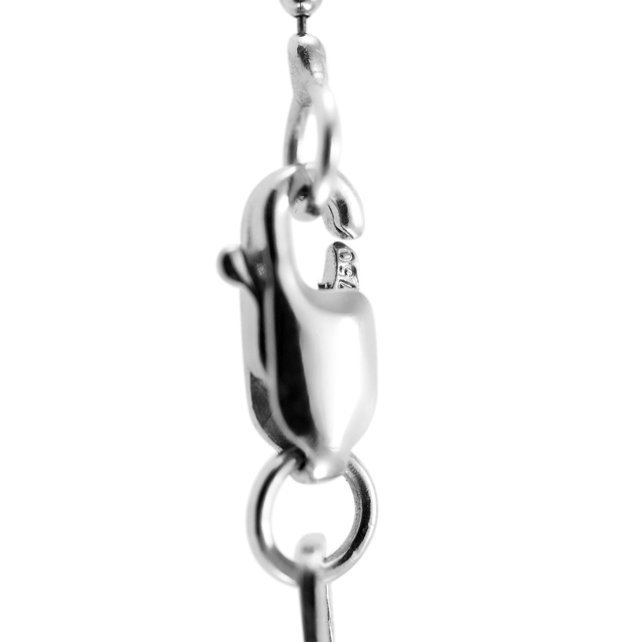 Women's H. Stern 18K White Gold Gliding Three Flower Pendant Necklace For Sale