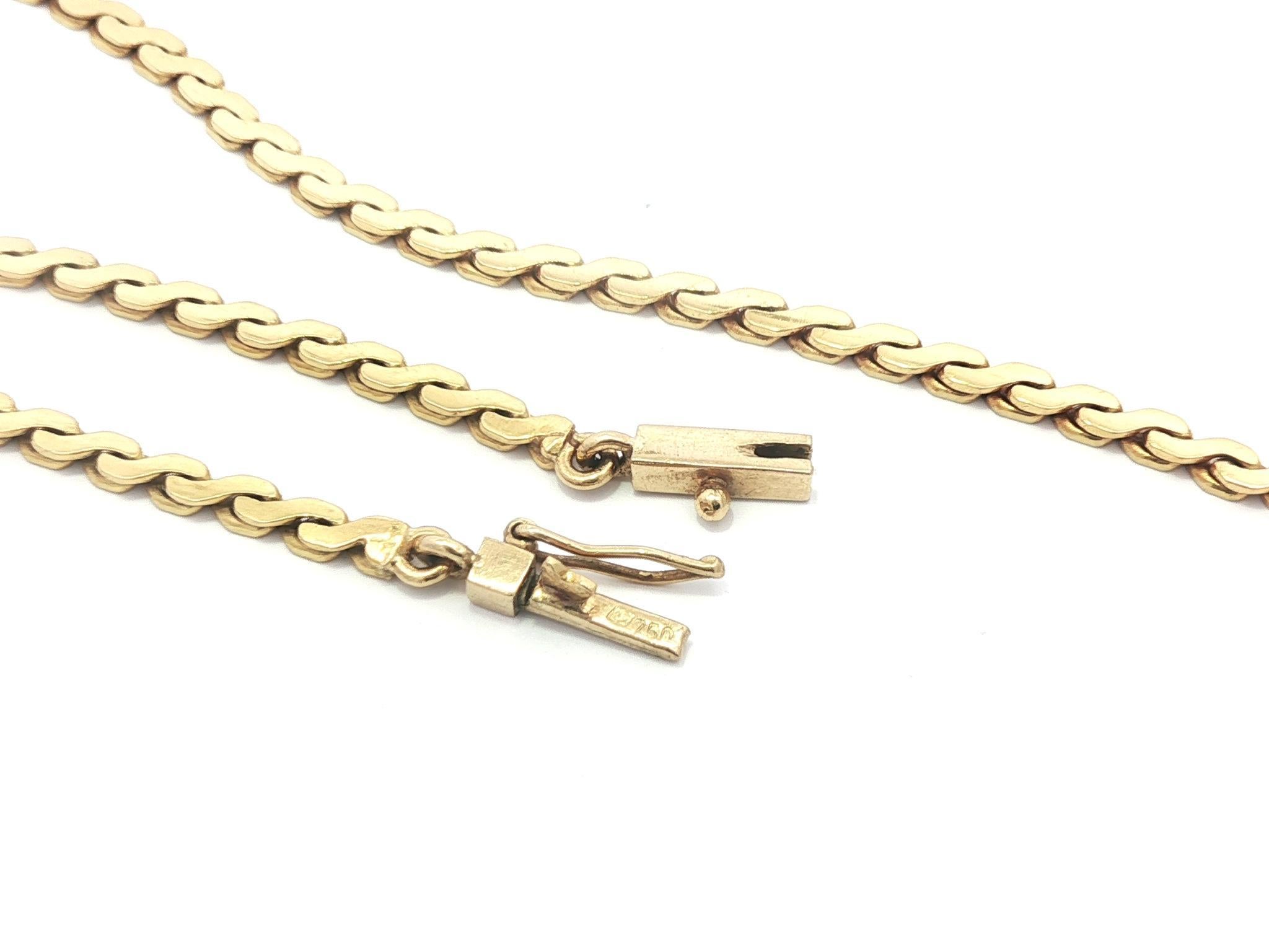 Donna H. Stern - Collana con catena a S in oro giallo 18 carati da 17