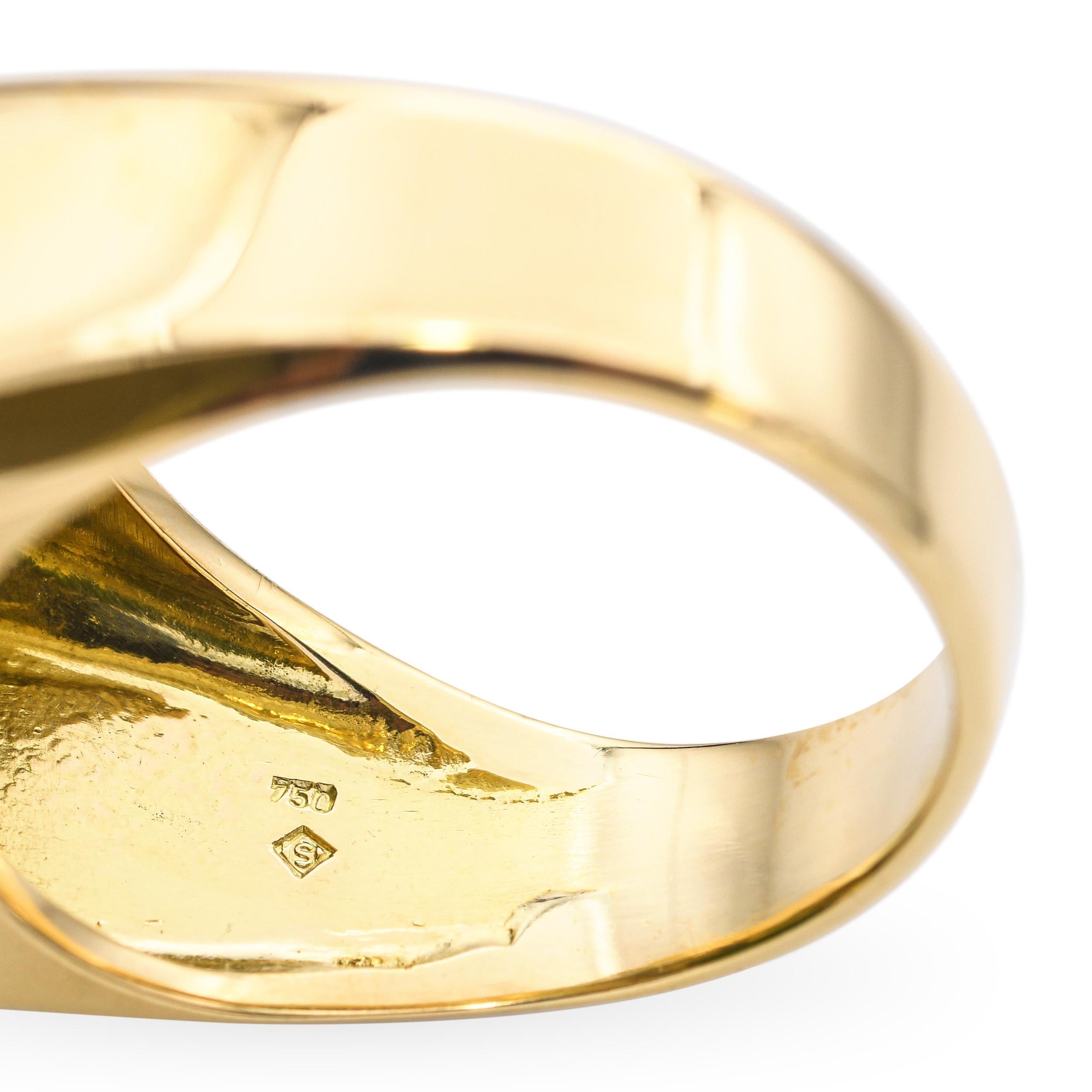 H. Stern Anillo de oro amarillo de 18 quilates con turmalina verde de 5,01 ct en venta 2