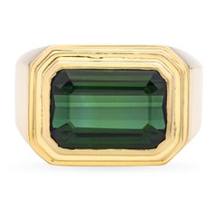 H. Stern 18k Yellow Gold 5.01ct Green Tourmaline Ring