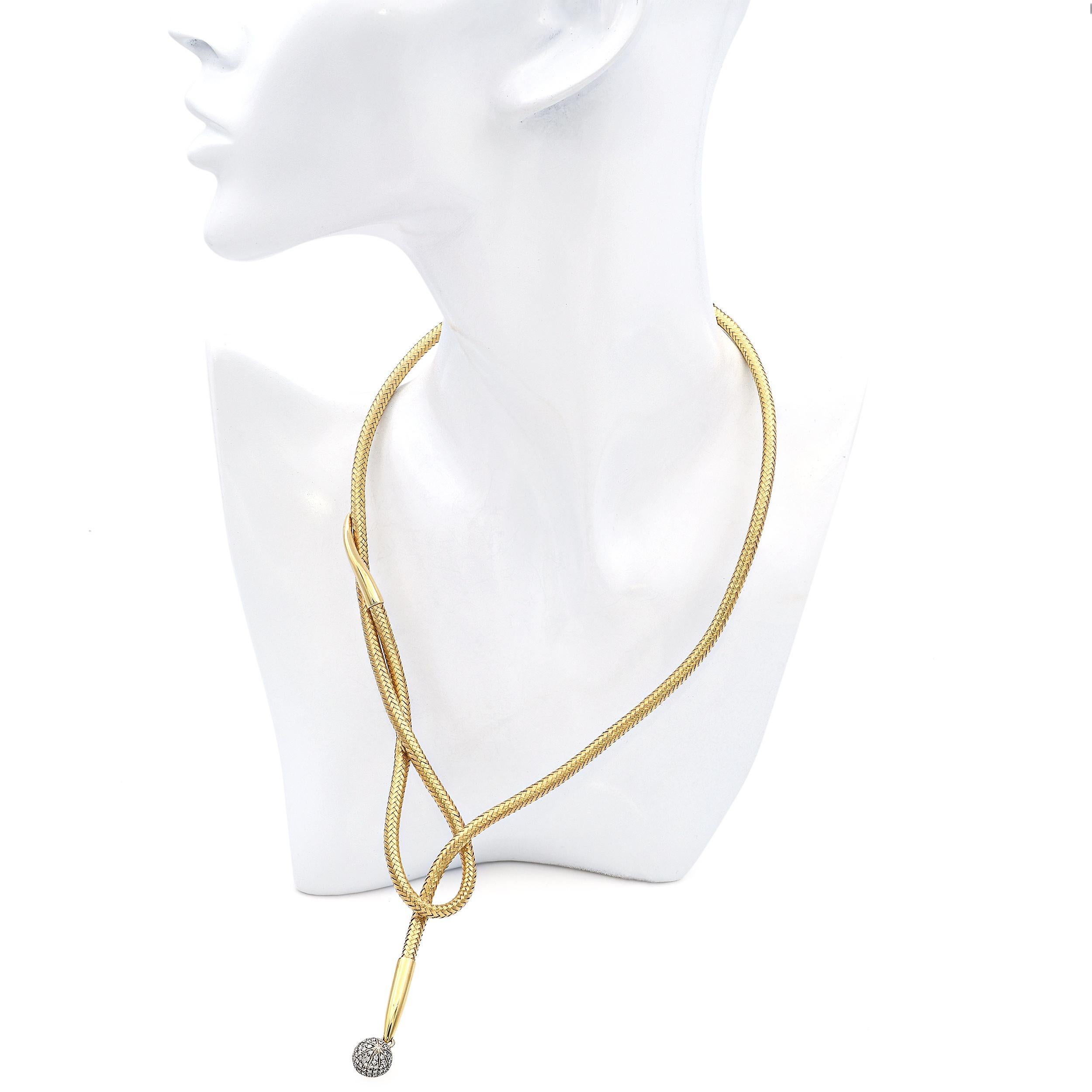 Round Cut H Stern 18k Yellow Gold Copernicus Necklace For Sale