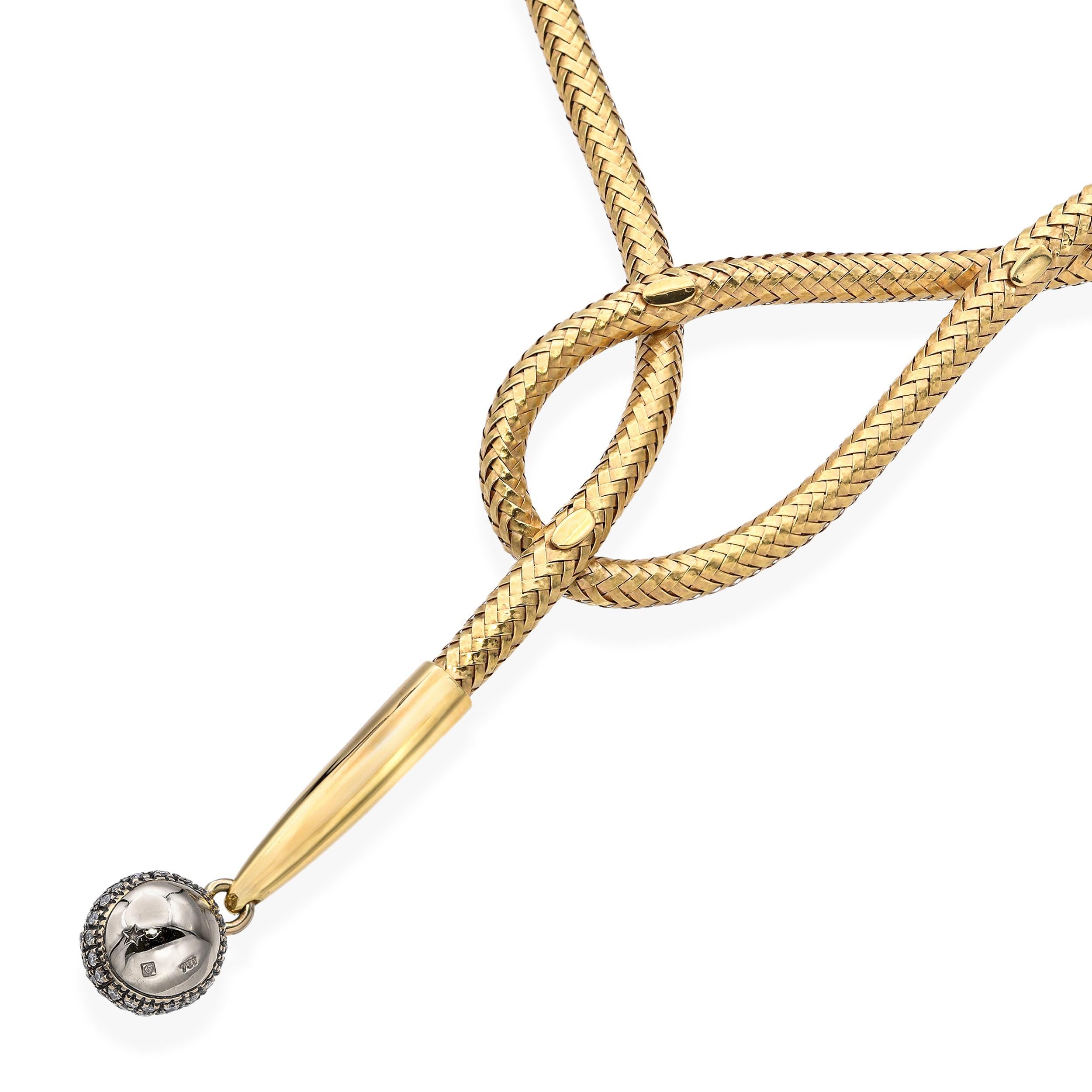 Women's or Men's H Stern 18k Yellow Gold Copernicus Necklace For Sale