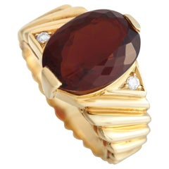 H. Stern 18K Yellow Gold Diamond and Garnet Ring