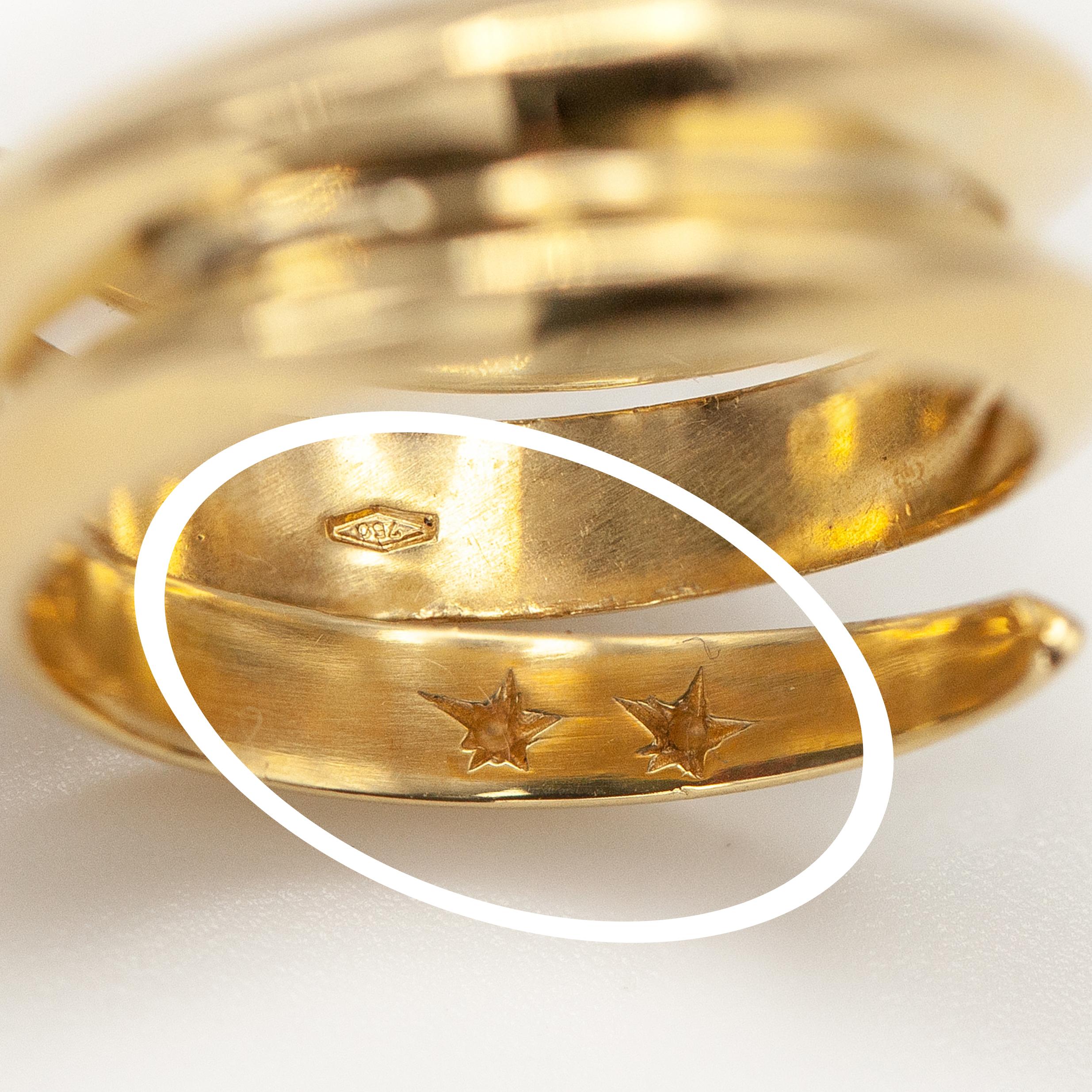 H. Stern Bague enveloppante en or jaune 18K avec diamants en vente 6