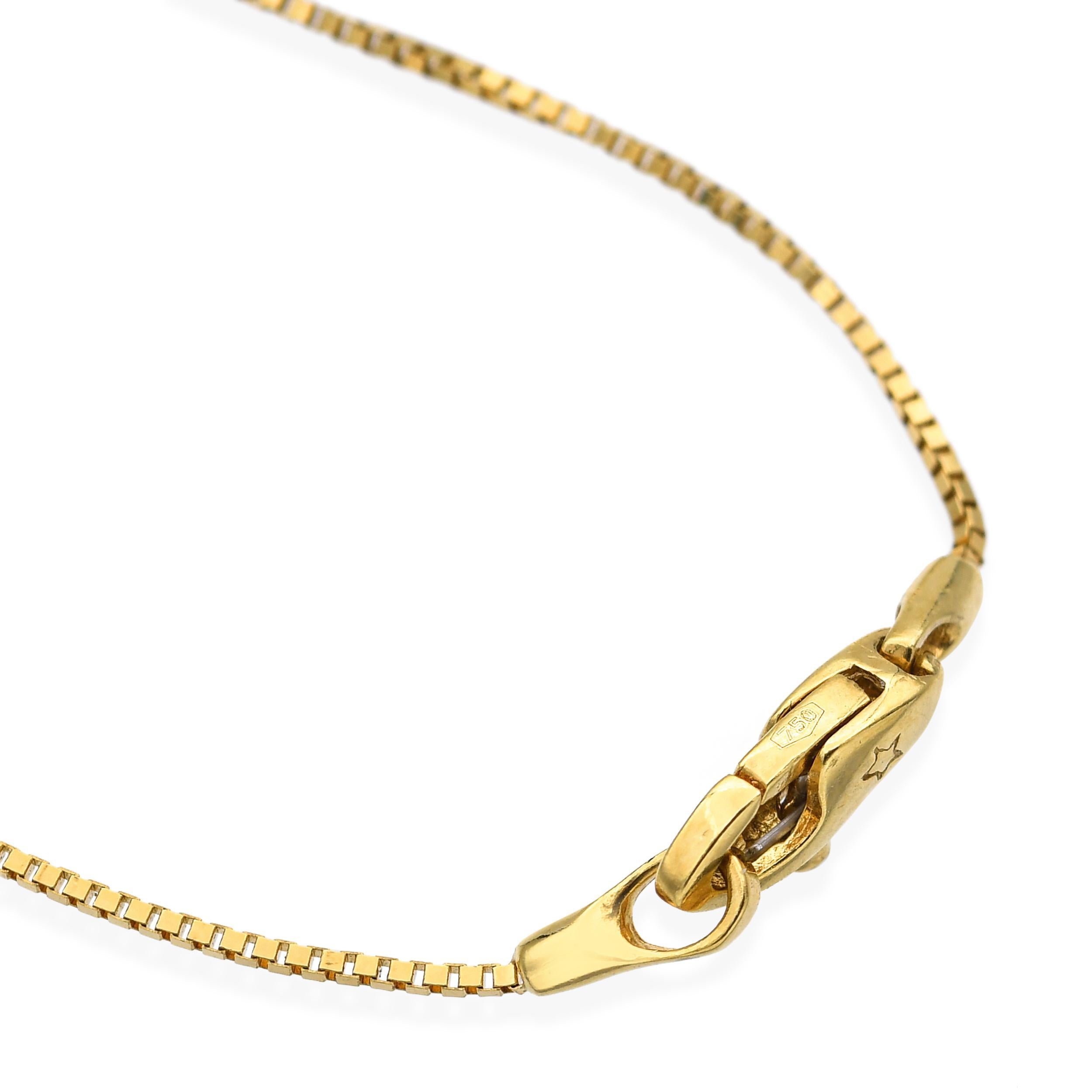 H. STERN 18k Gelbgold Multi-Edelstein-Bar-Anhänger Halskette im Angebot 1