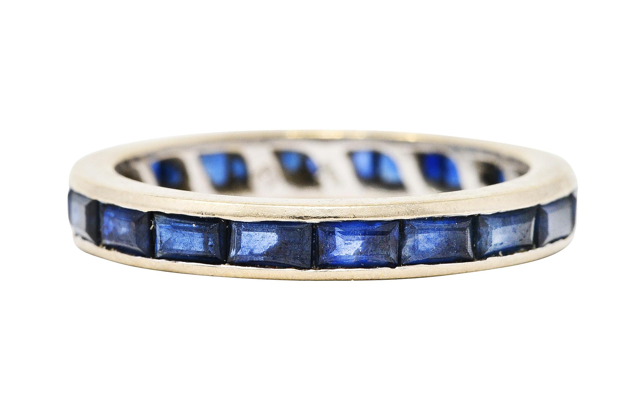 H. Stern 1.95 Carats Sapphire 18 Karat White Gold Channel Band Ring In Excellent Condition For Sale In Philadelphia, PA