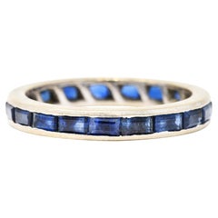 H. Stern 1,95 Karat Saphir 18 Karat Weißgold Kanal-Ring