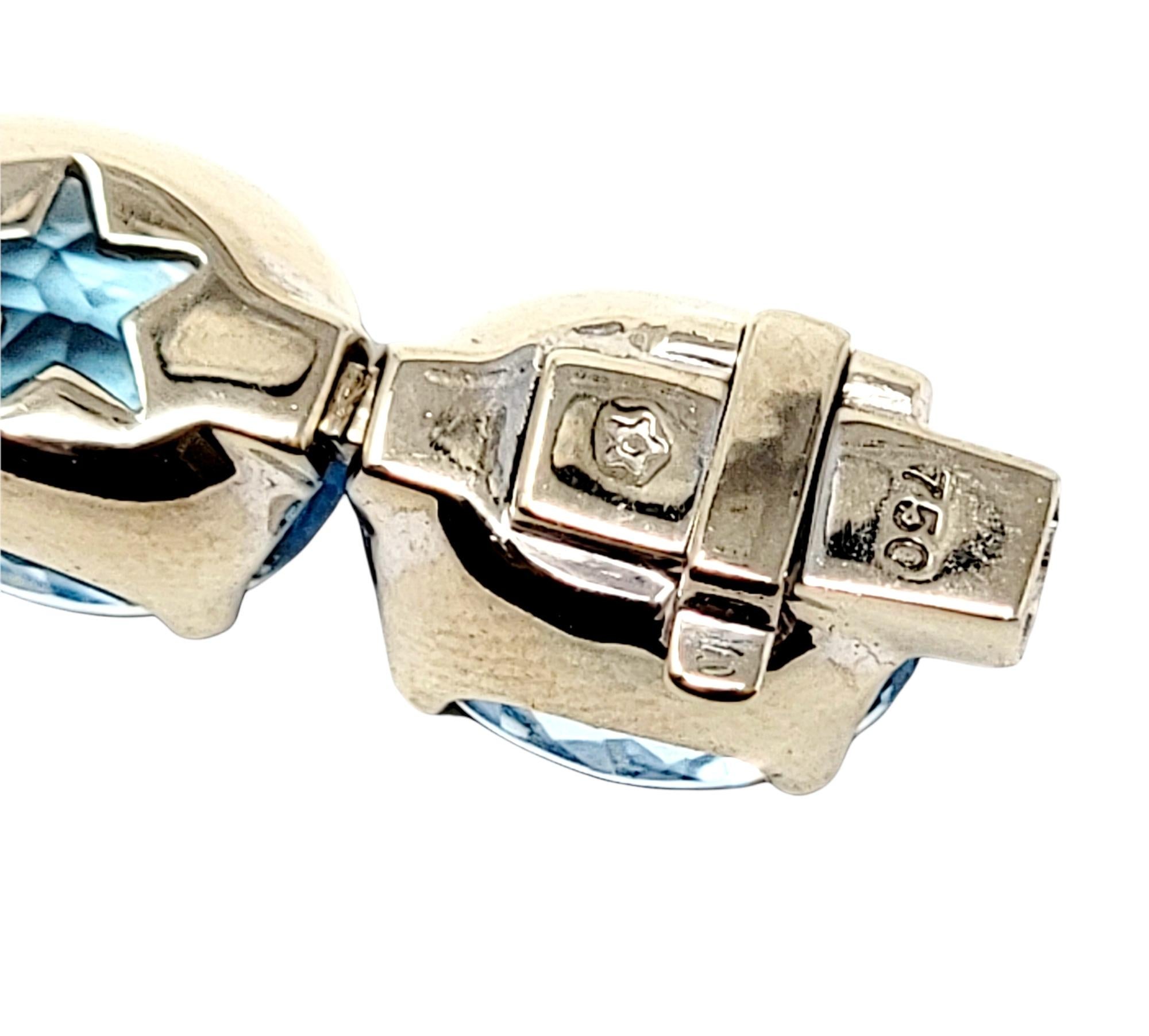 H. Stern 58.66 Carat Blue Topaz Line Bracelet with Diamond Star 18 Karat Gold For Sale 10