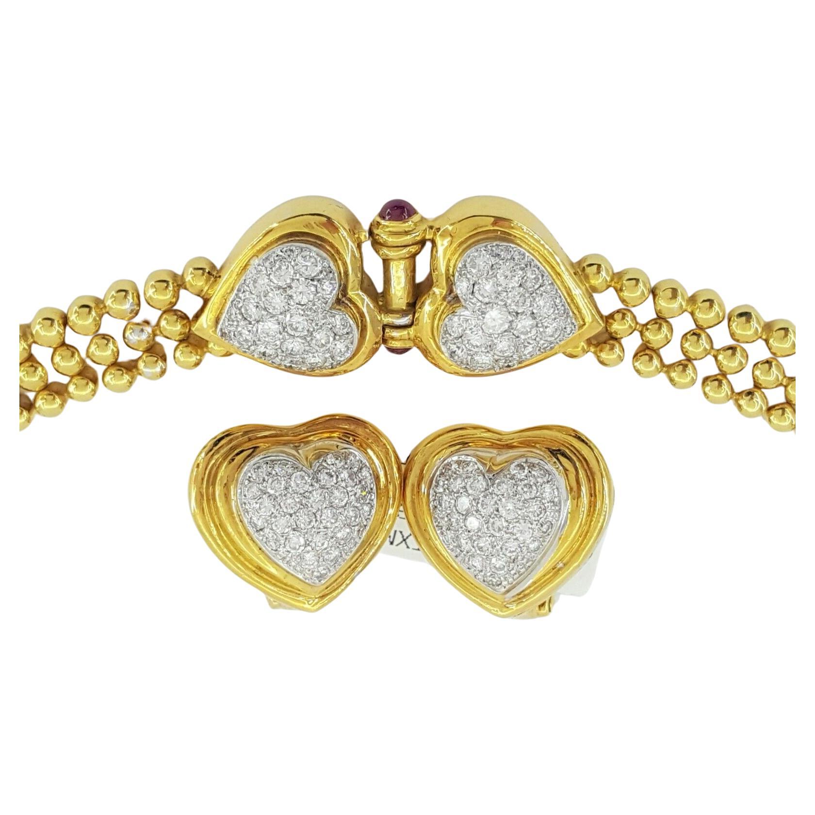 H Stern 64 Gramm 18 Karat Gelbgold Halskette und Ohrringe aus Gelbgold im Zustand „Hervorragend“ im Angebot in Rome, IT