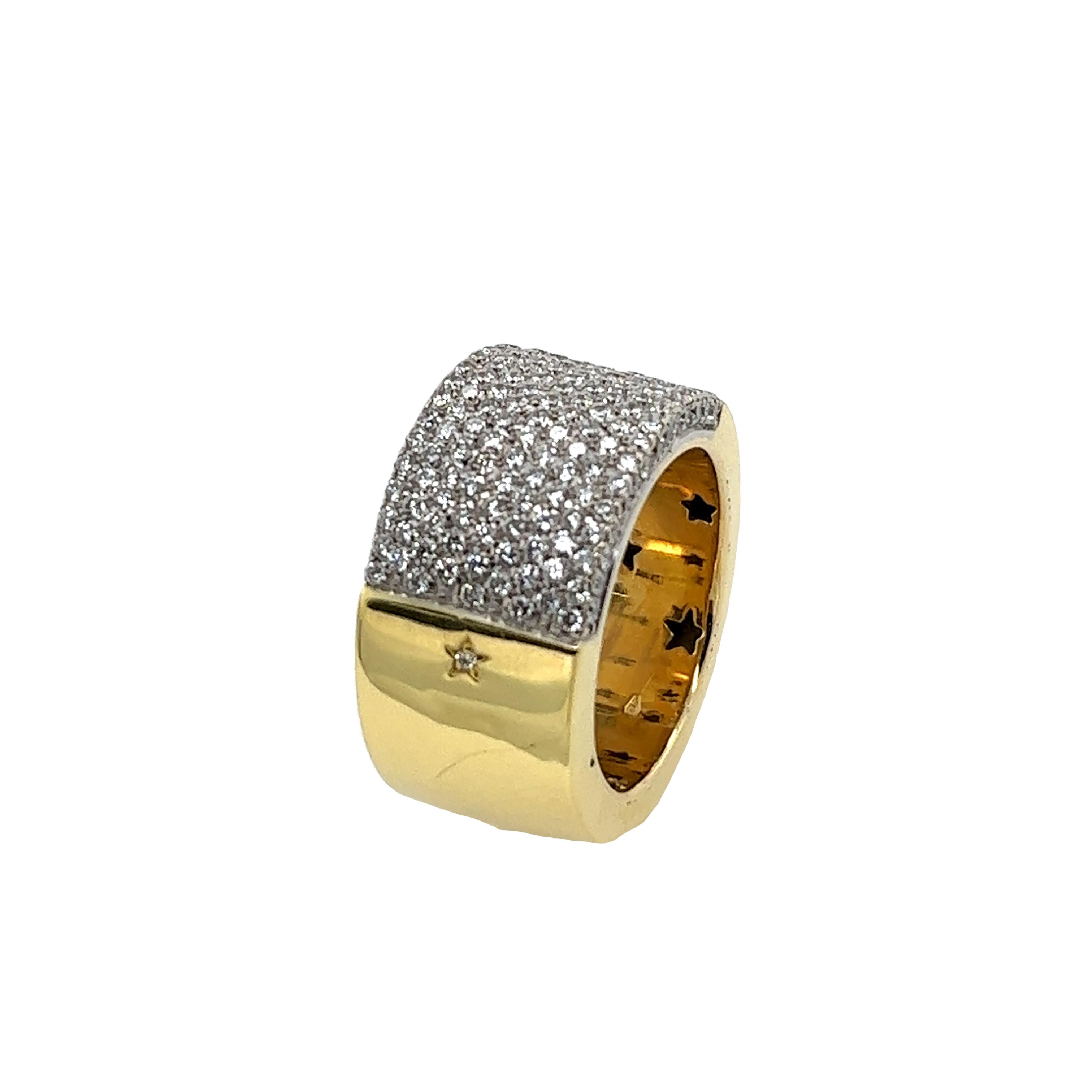 H. Stern 9-Row Diamond Ring Set With 1.30ct Natural Diamonds In Excellent Condition In London, GB