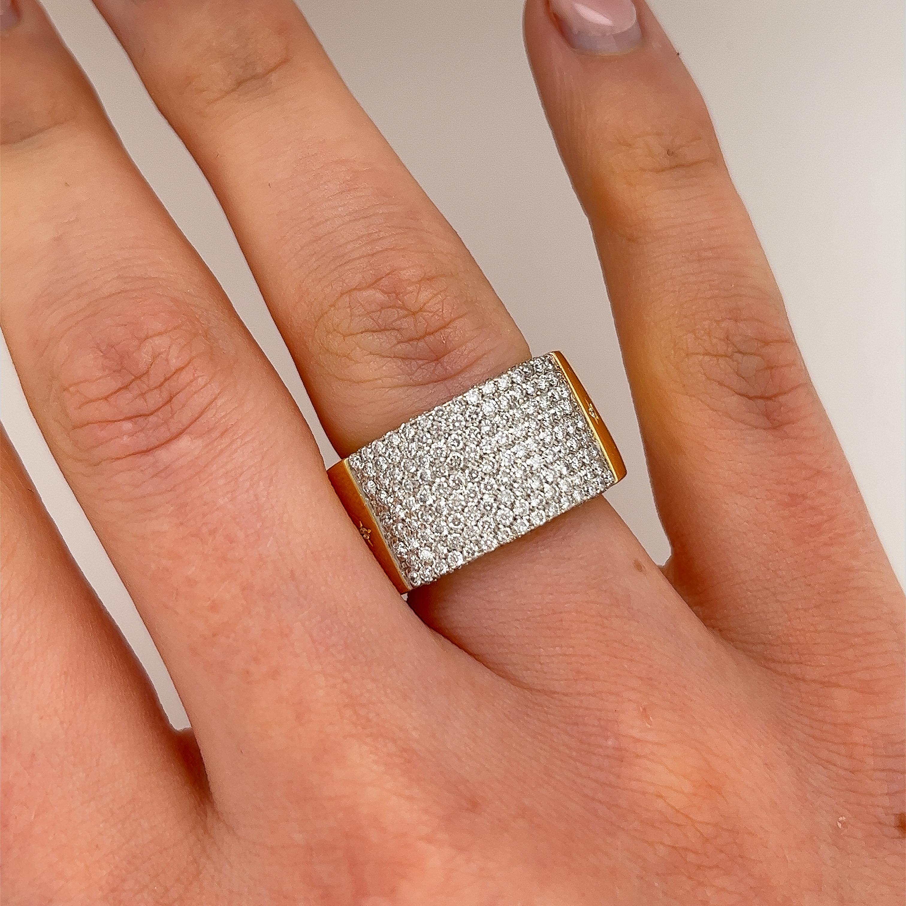 H. Stern 9-Row Diamond Ring Set With 1.30ct Natural Diamonds 4