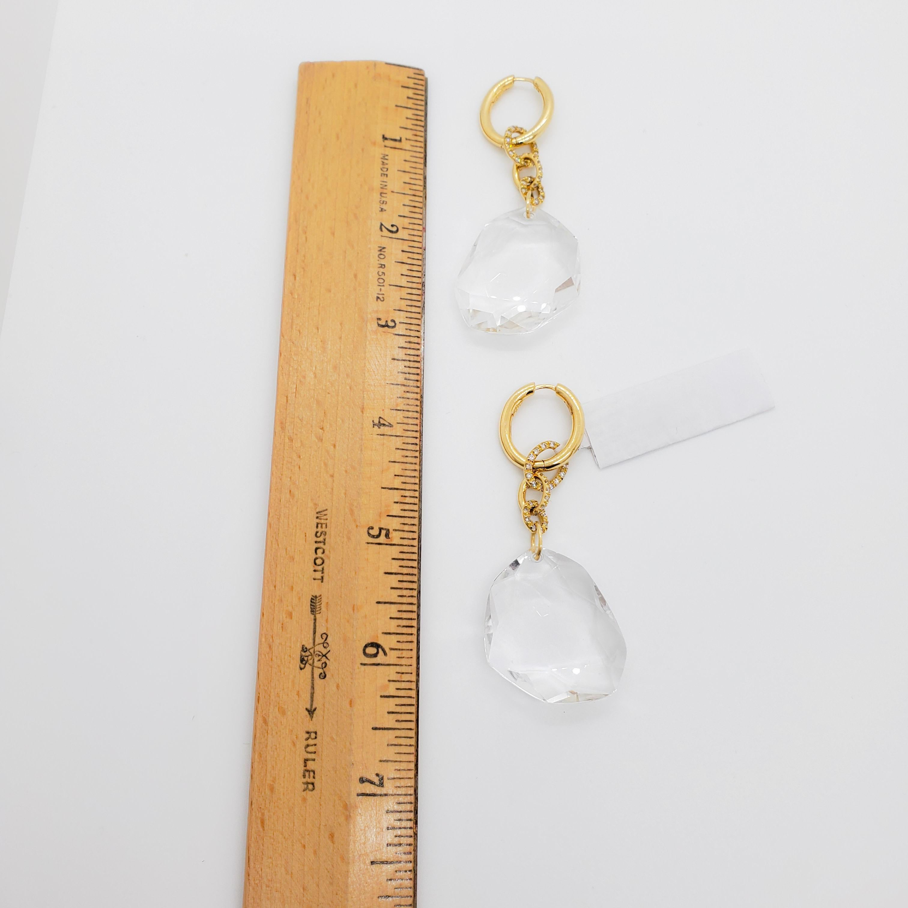 H. Stern and DVF Collaboration Dangle Earrings with Diamonds in 18k Yellow Gold In New Condition In Los Angeles, CA