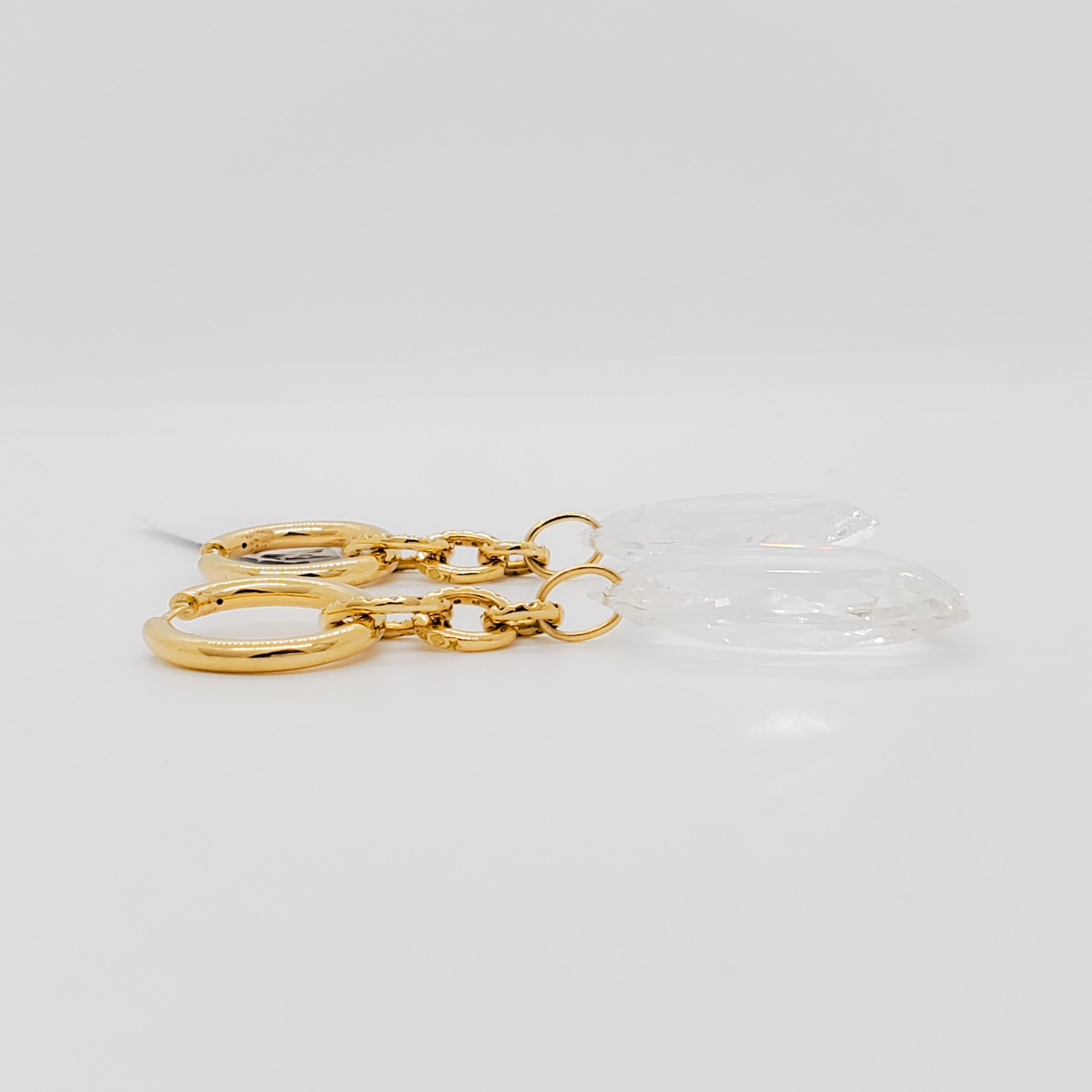 H. Stern and DVF Collaboration Dangle Earrings with Diamonds in 18k Yellow Gold 1