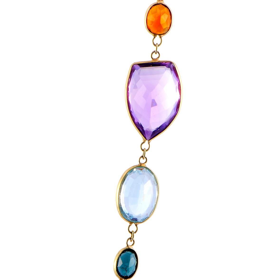 garnet and aquamarine necklace