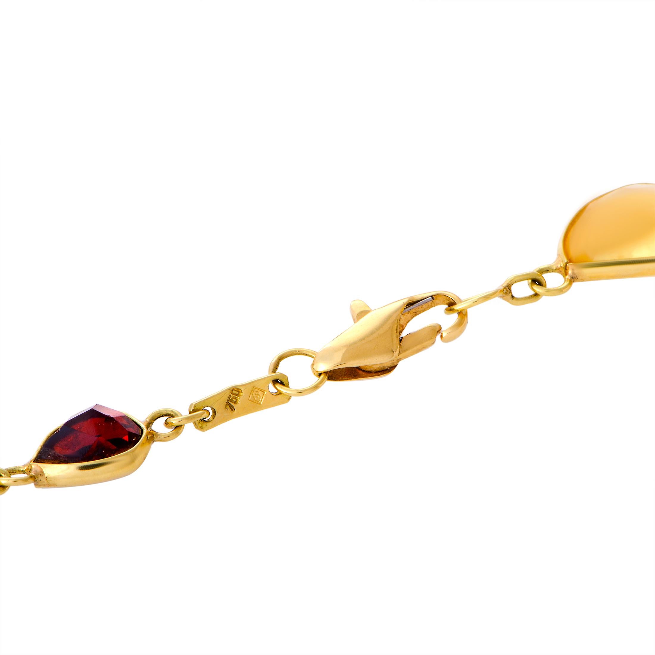 citrine and aquamarine necklace
