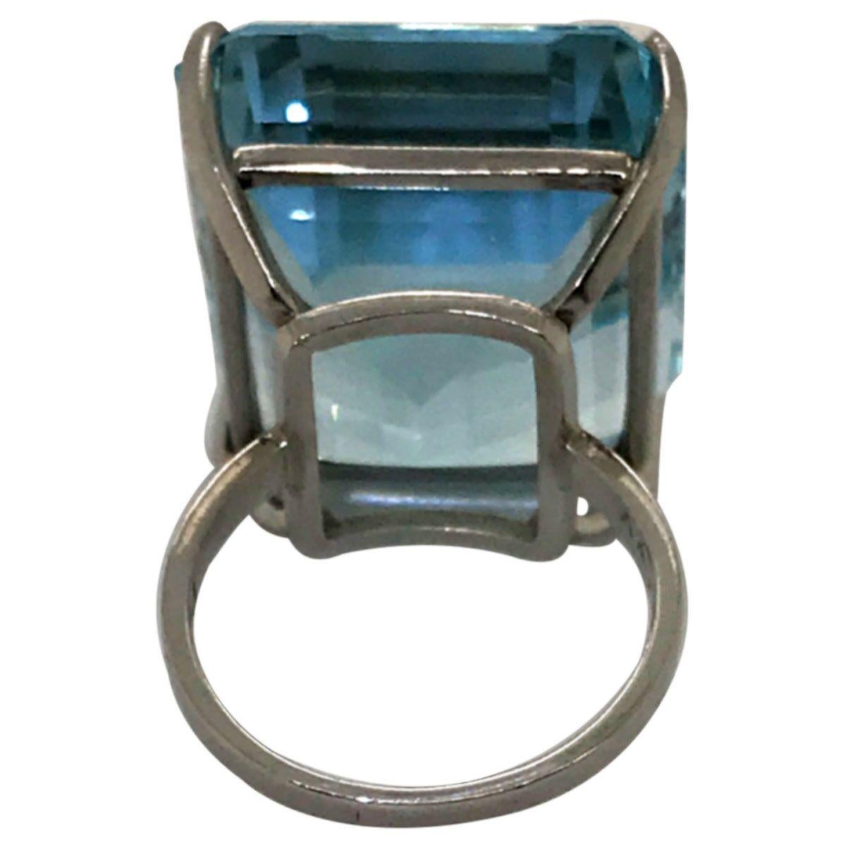 H Stern Aquamarine and Platinum Cocktail Ring 1