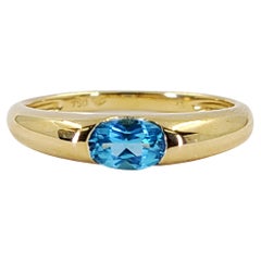 H. Stern Blue Topaz and Yellow Gold Ring