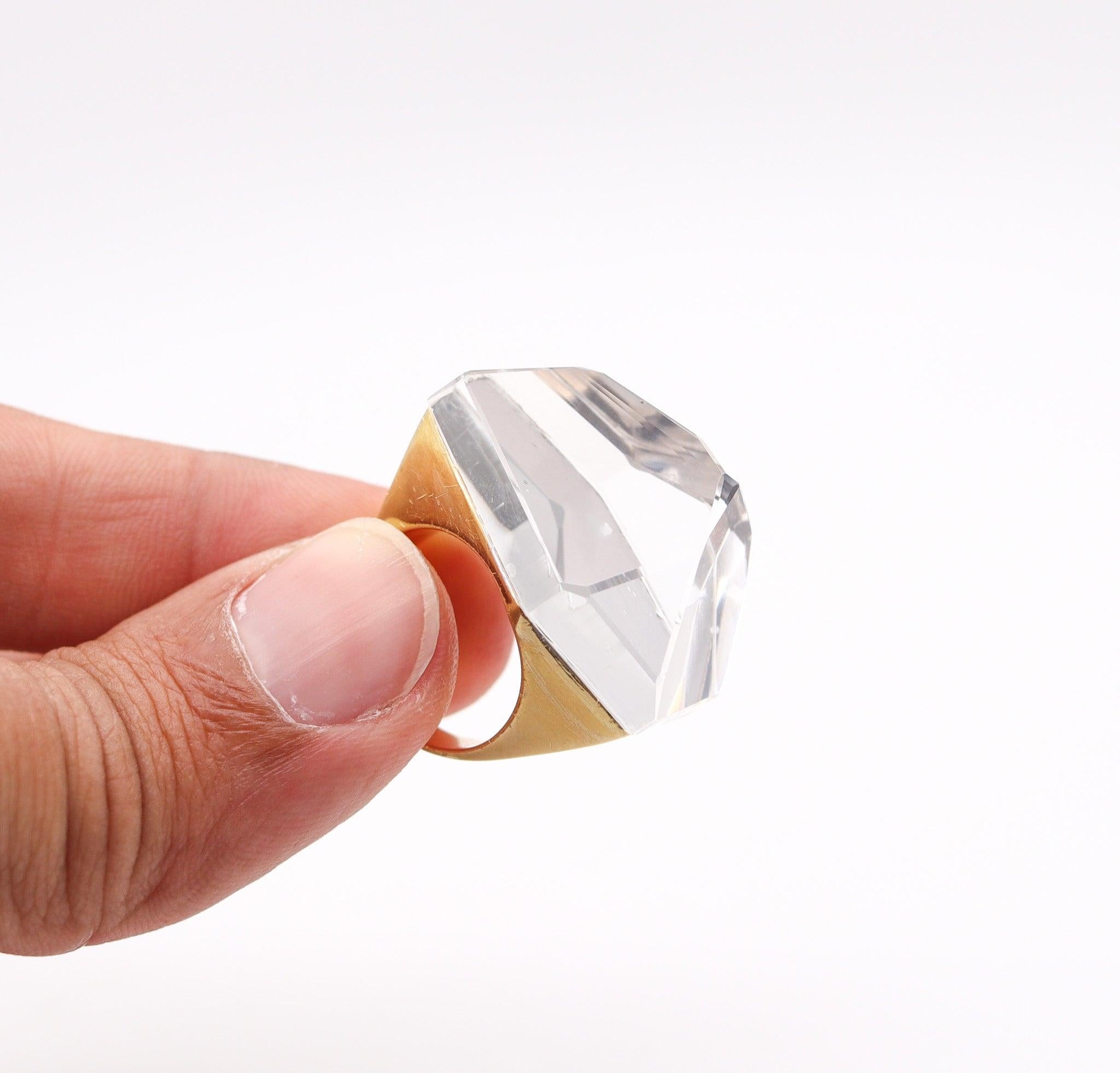 Women's H. STERN By Diane Von Furstenberg Geometric Power Ring In 18Kt Gold & Rock For Sale