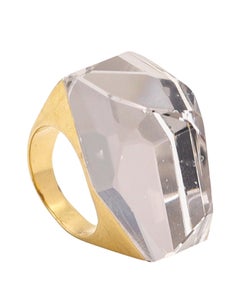 H. STERN von Diane Von Furstenberg Geometrischer Power-Ring aus 18 Karat Gold und Felsen