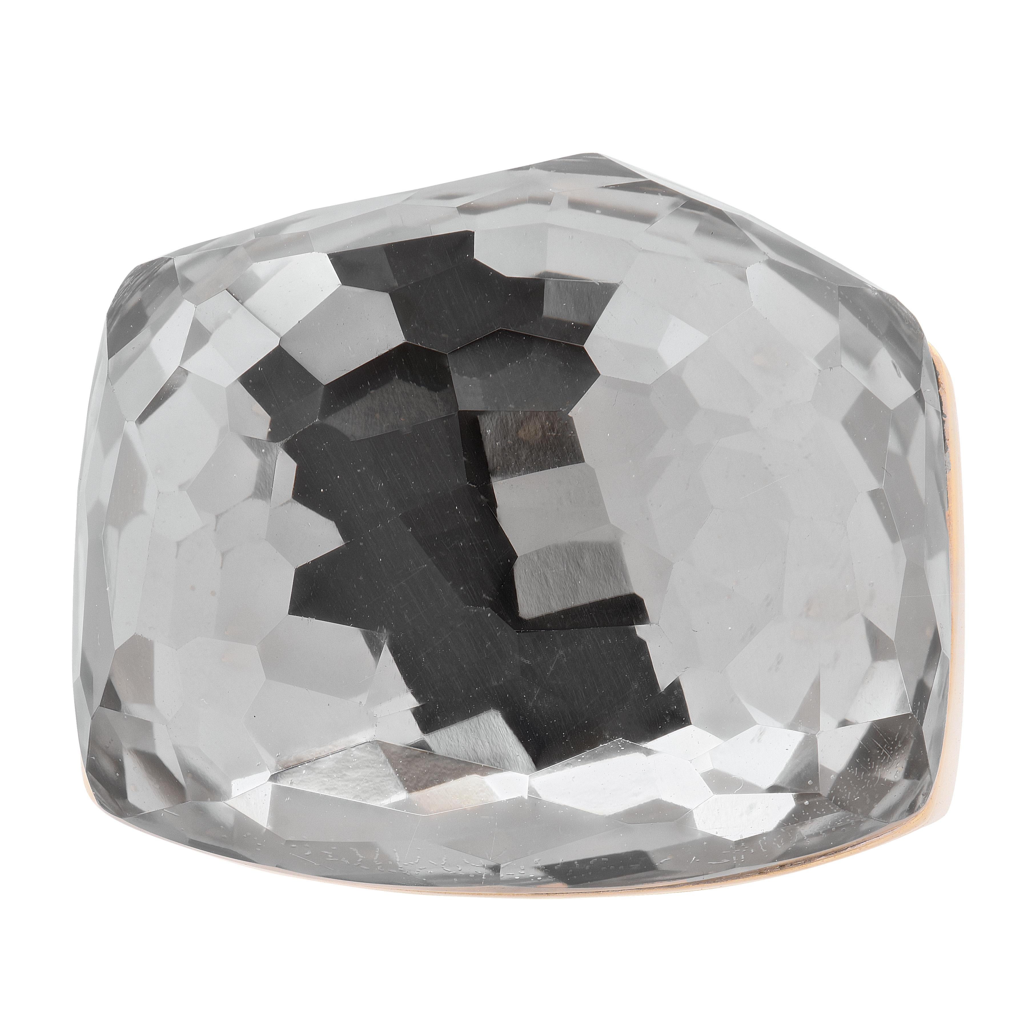 Ein kühner Ausdruck von modernem Luxus ist dieser auffällige geometrische Cocktailring, der um 1990 von dem renommierten brasilianischen Schmuckhaus H. Stern entworfen wurde. Dieser Ring ist Teil der begehrten Power Collection - einer Collaboration