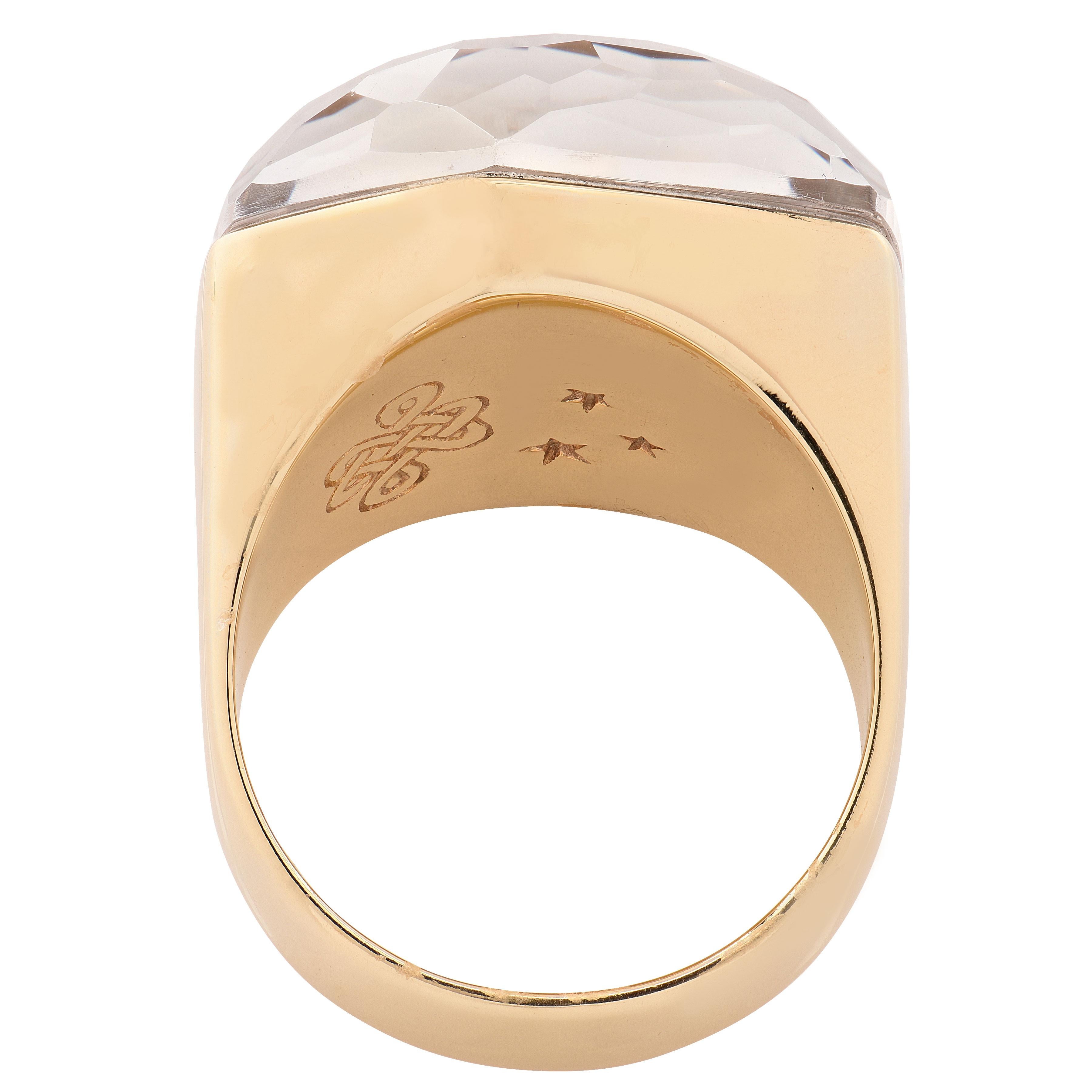 H. Stern By Diane von Furstenberg Geometrischer Power Bergkristall Cocktail Ring (Modernistisch) im Angebot