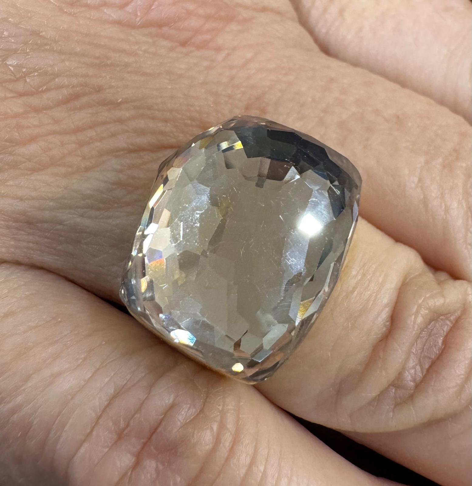 H. Stern By Diane von Furstenberg Geometrischer Power Bergkristall Cocktail Ring (Rosenschliff) im Angebot