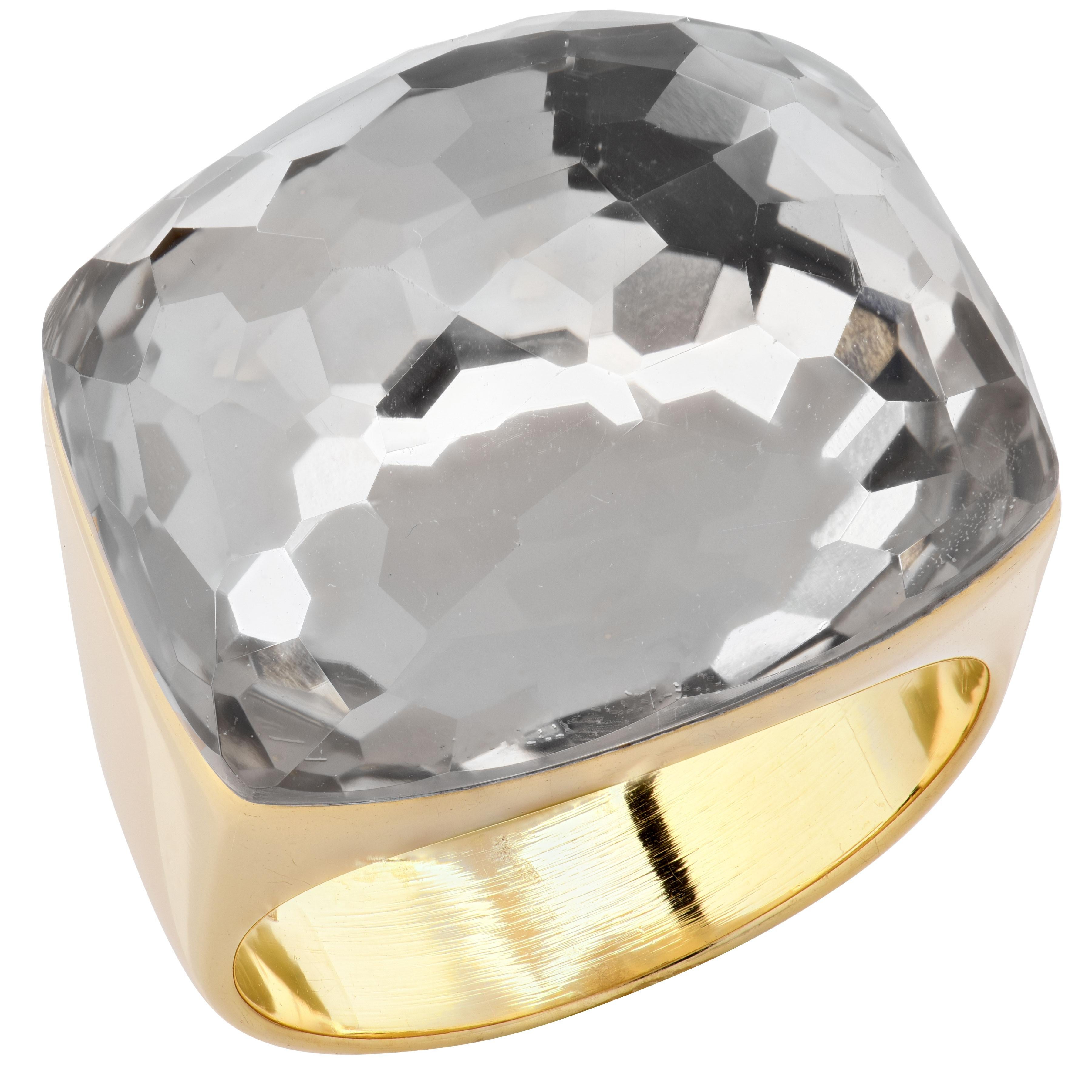 H. Stern By Diane von Furstenberg Geometrischer Power Bergkristall Cocktail Ring im Zustand „Gut“ im Angebot in West Palm Beach, FL