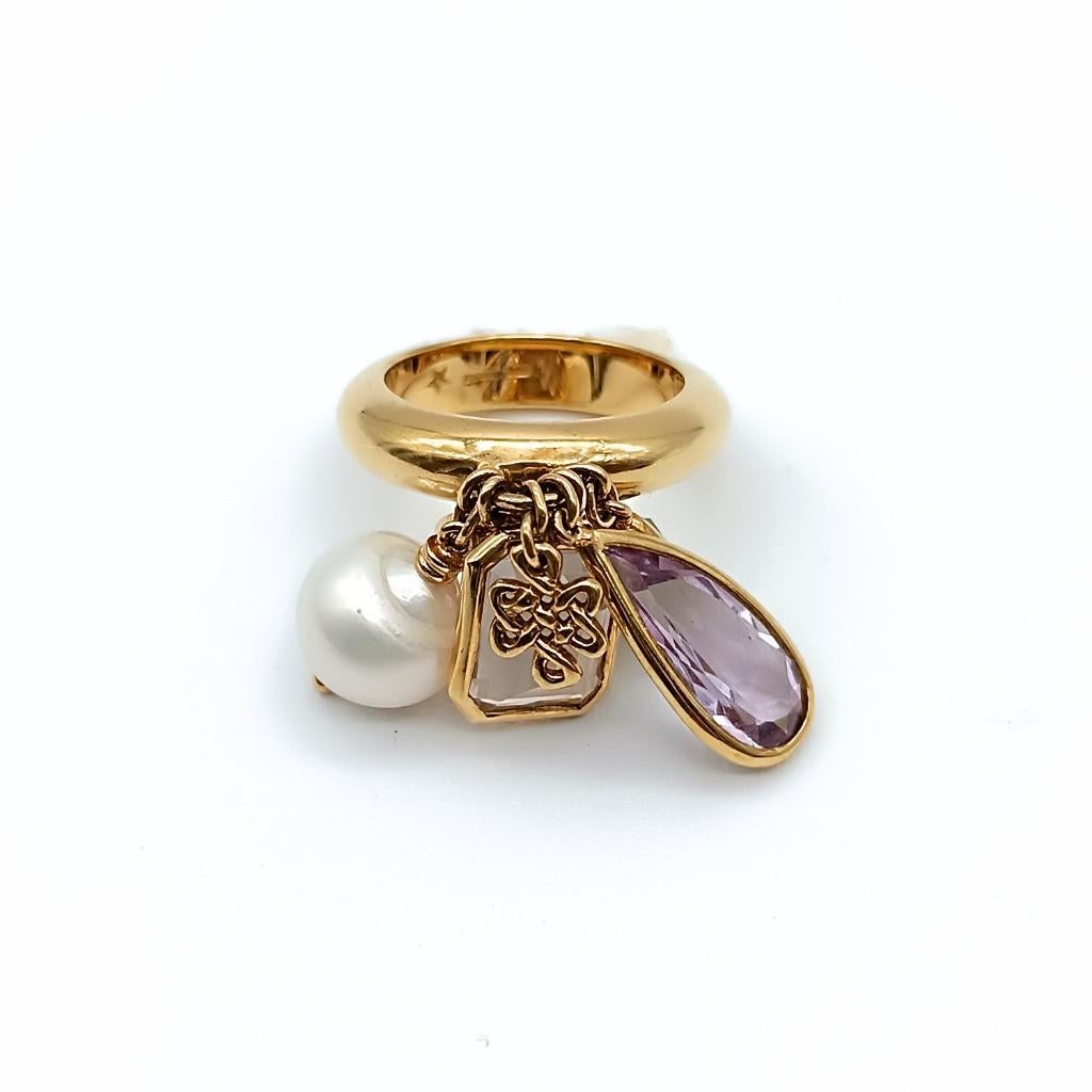 Oval Cut H. Stern by Diane von Fürstenberg Ring with amethyst, citrine and praseolite