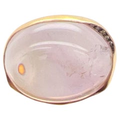 H. Stern Cabochon Amethyst Diamond 18 Karat Yellow Gold Cocktail Right Hand Ring