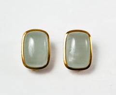 H. Stern Chryoprase Gold Earrings
