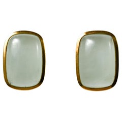 Vintage H. Stern Chryoprase Gold Earrings