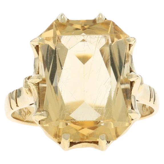 H Stern Citrine Cocktail Solitaire Ring - Yellow Gold 18k 11.40ct en venta