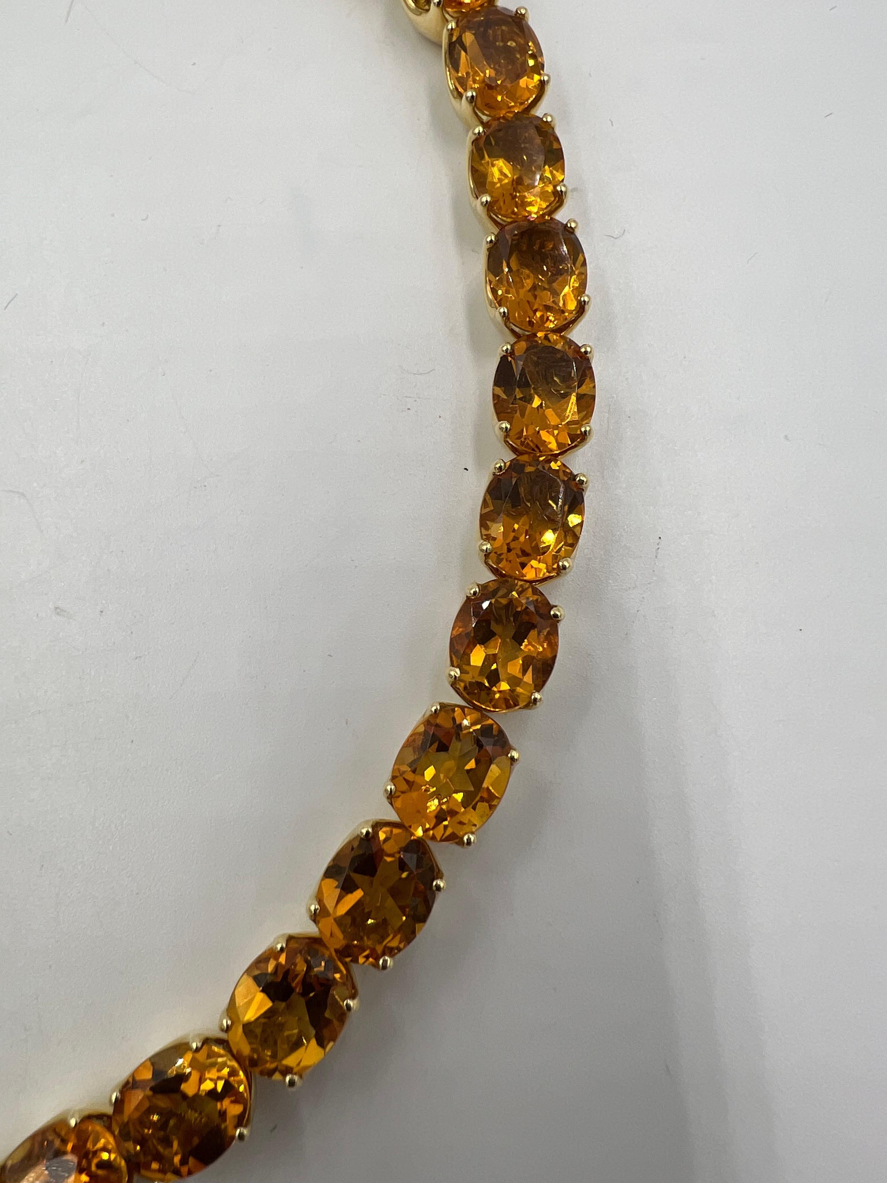 H. Stern Citrine Riviera Yellow Gold Necklace 7