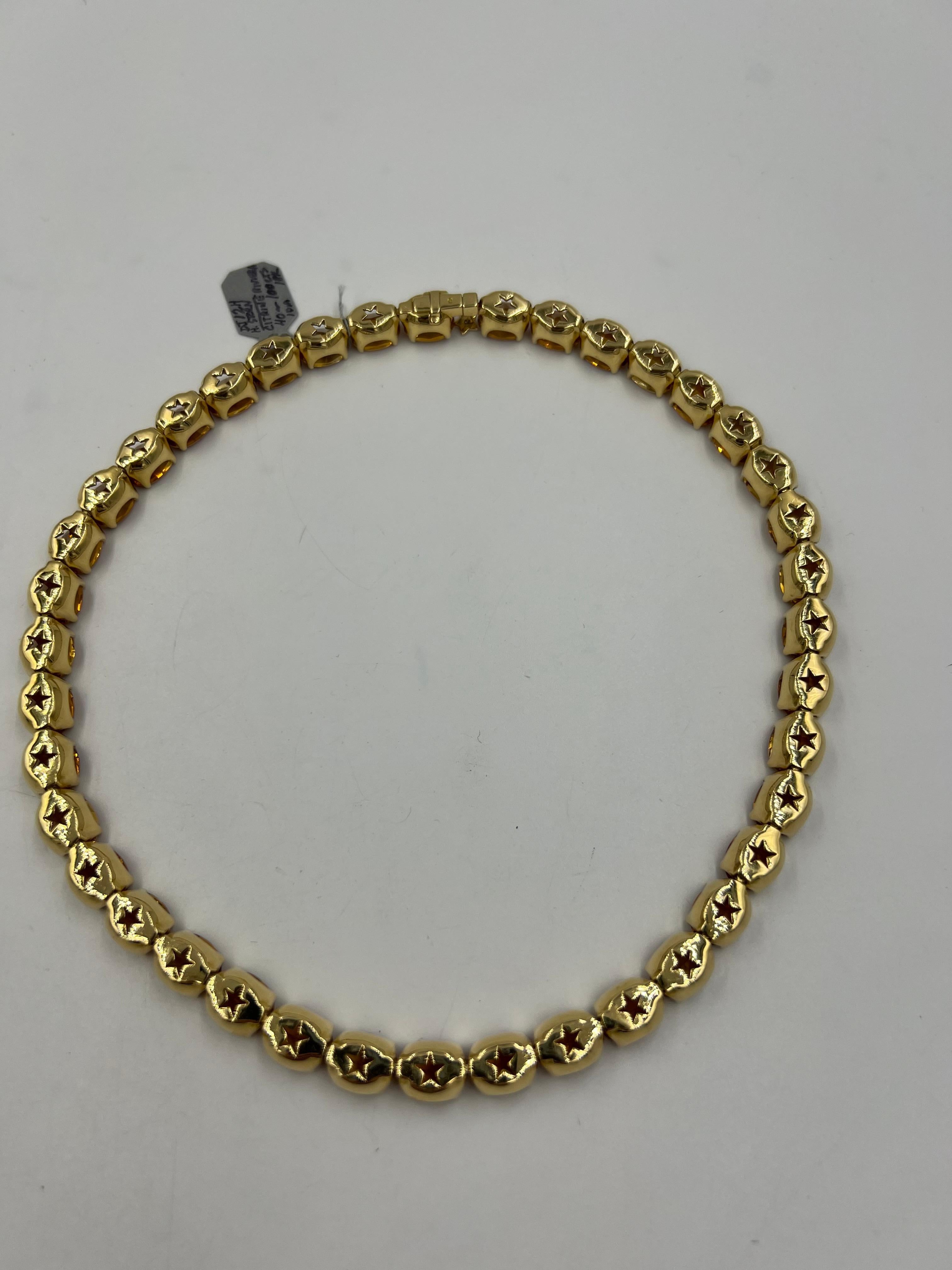 H. Stern Citrine Riviera Yellow Gold Necklace 8