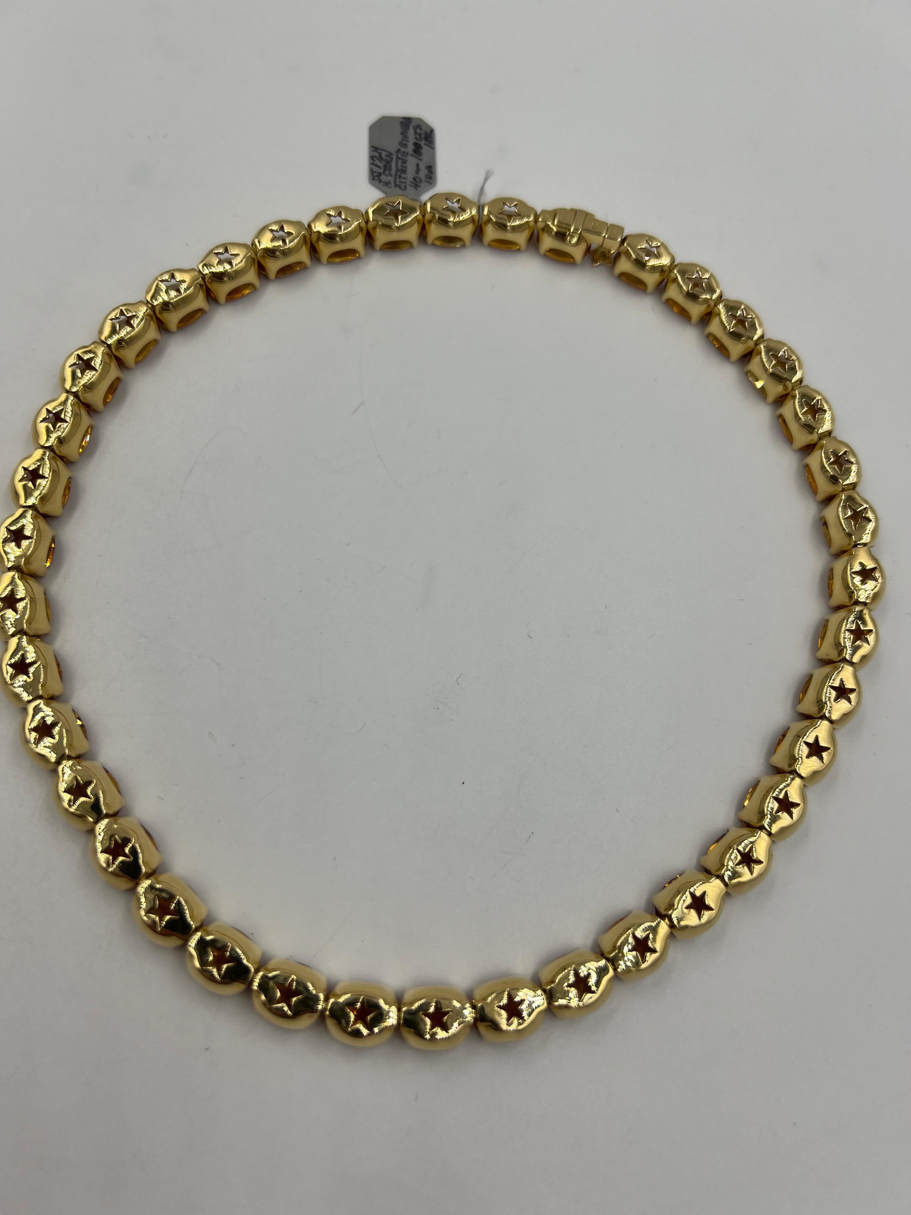 H. Stern Citrine Riviera Yellow Gold Necklace 9