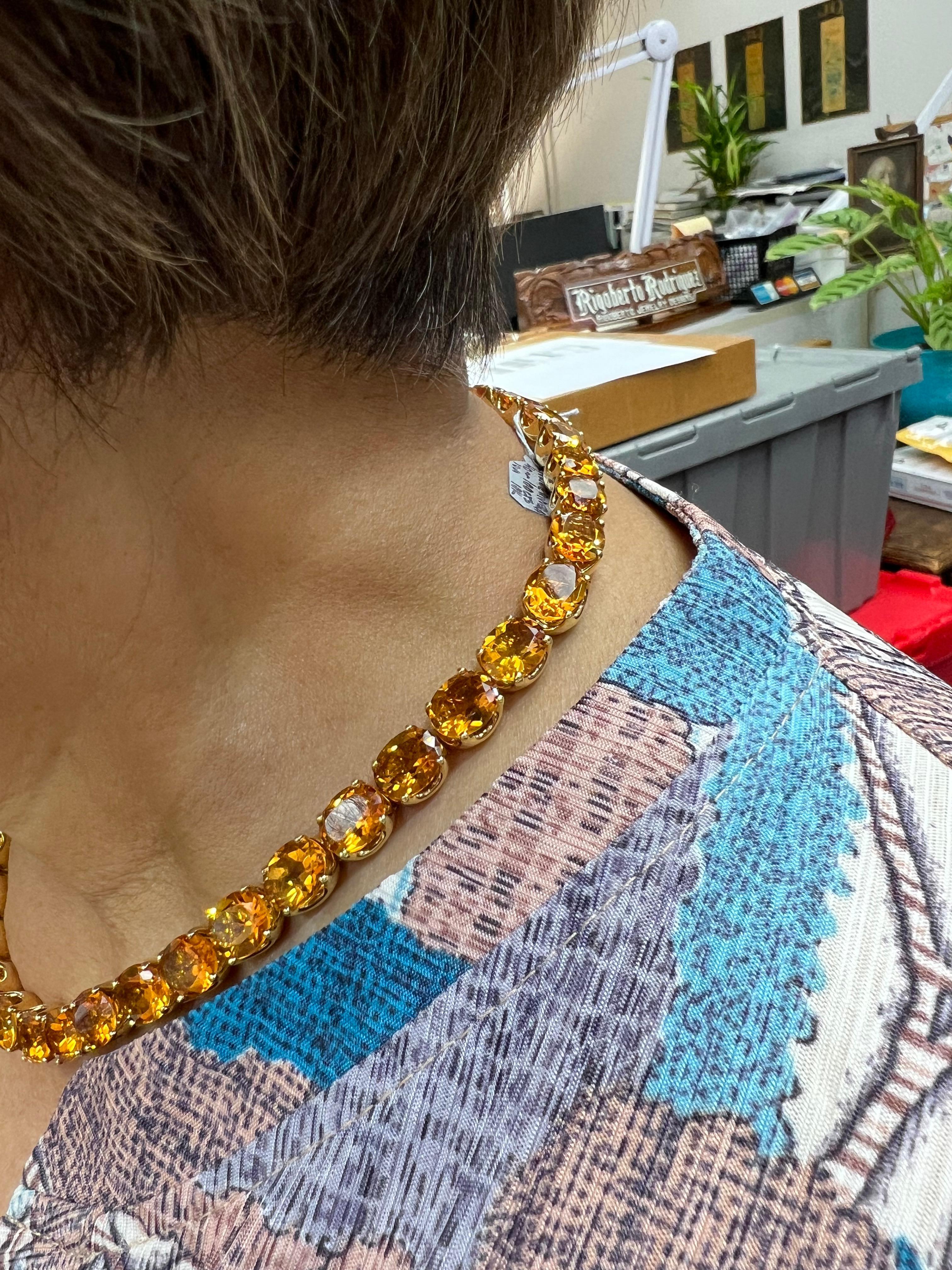 H. Stern Citrine Riviera Yellow Gold Necklace In Good Condition In Los Angeles, CA