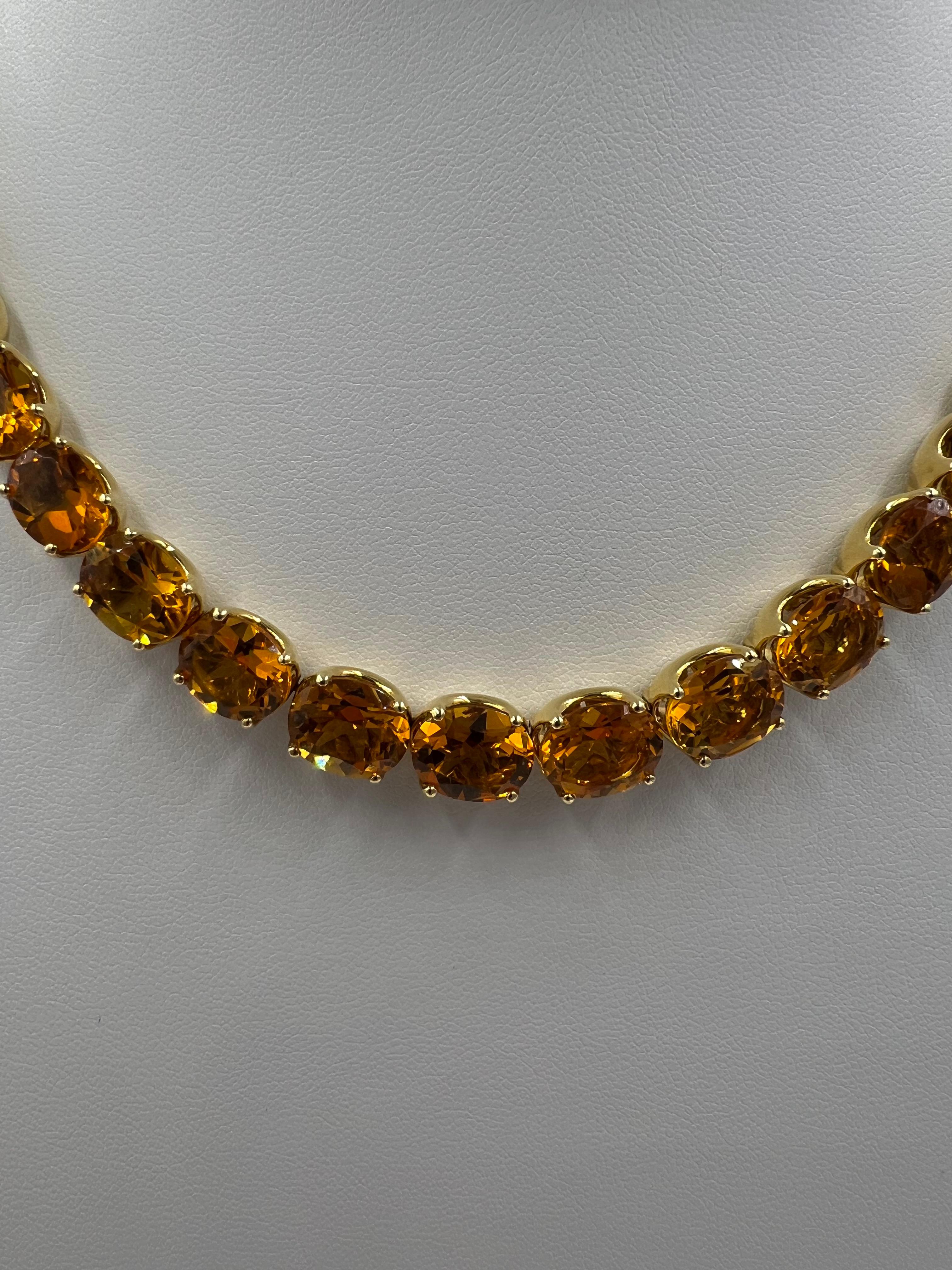 H. Stern Citrine Riviera Yellow Gold Necklace 1