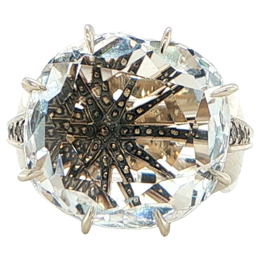 H. Stern Cobblestone Quartz and Diamond Ring in 18K Noble Gold For Sale