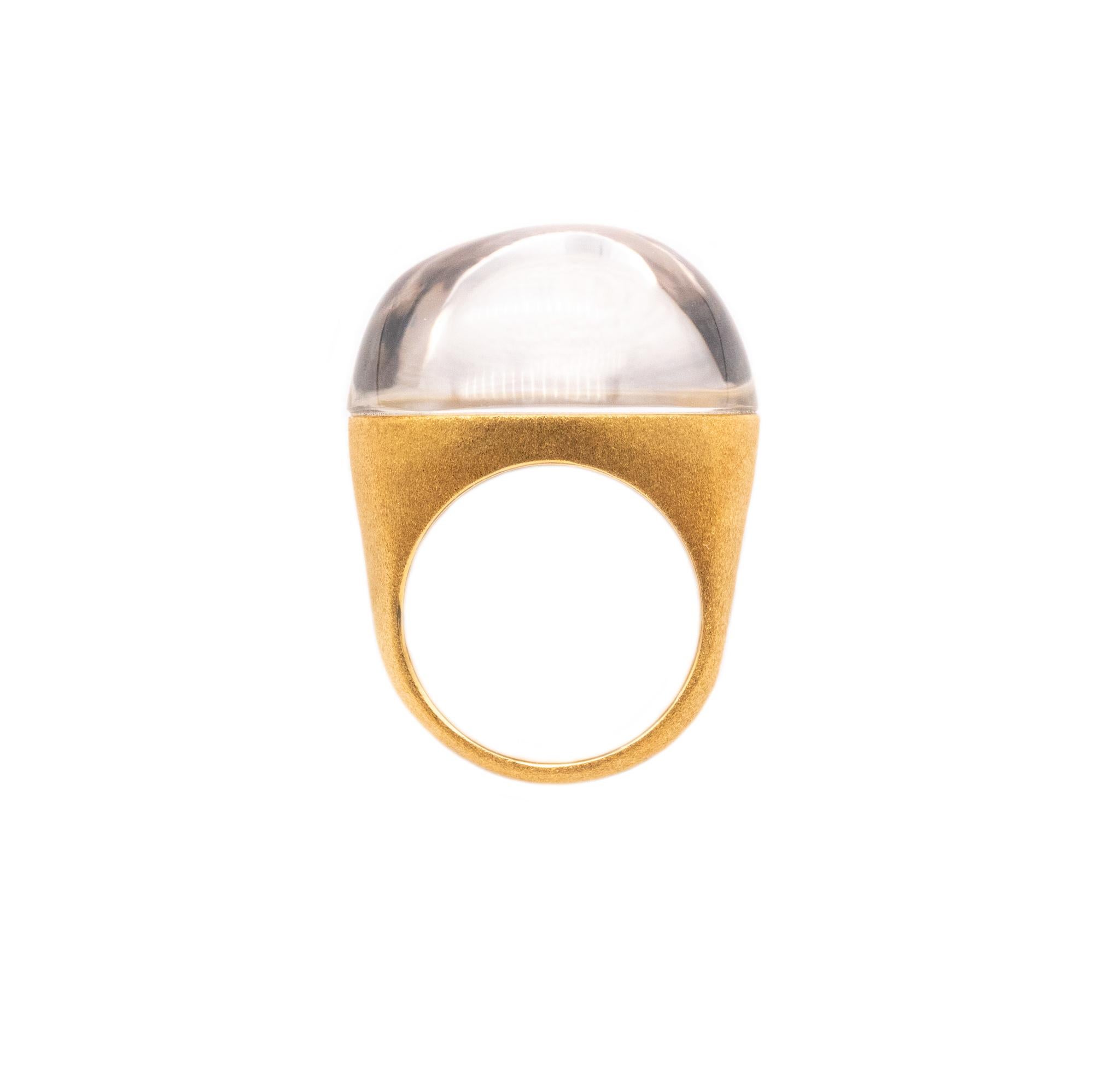 H. Stern Cocktail Ring In 18Kt Yellow Gold With 50.71 Cts Clear Rock Quartz 1