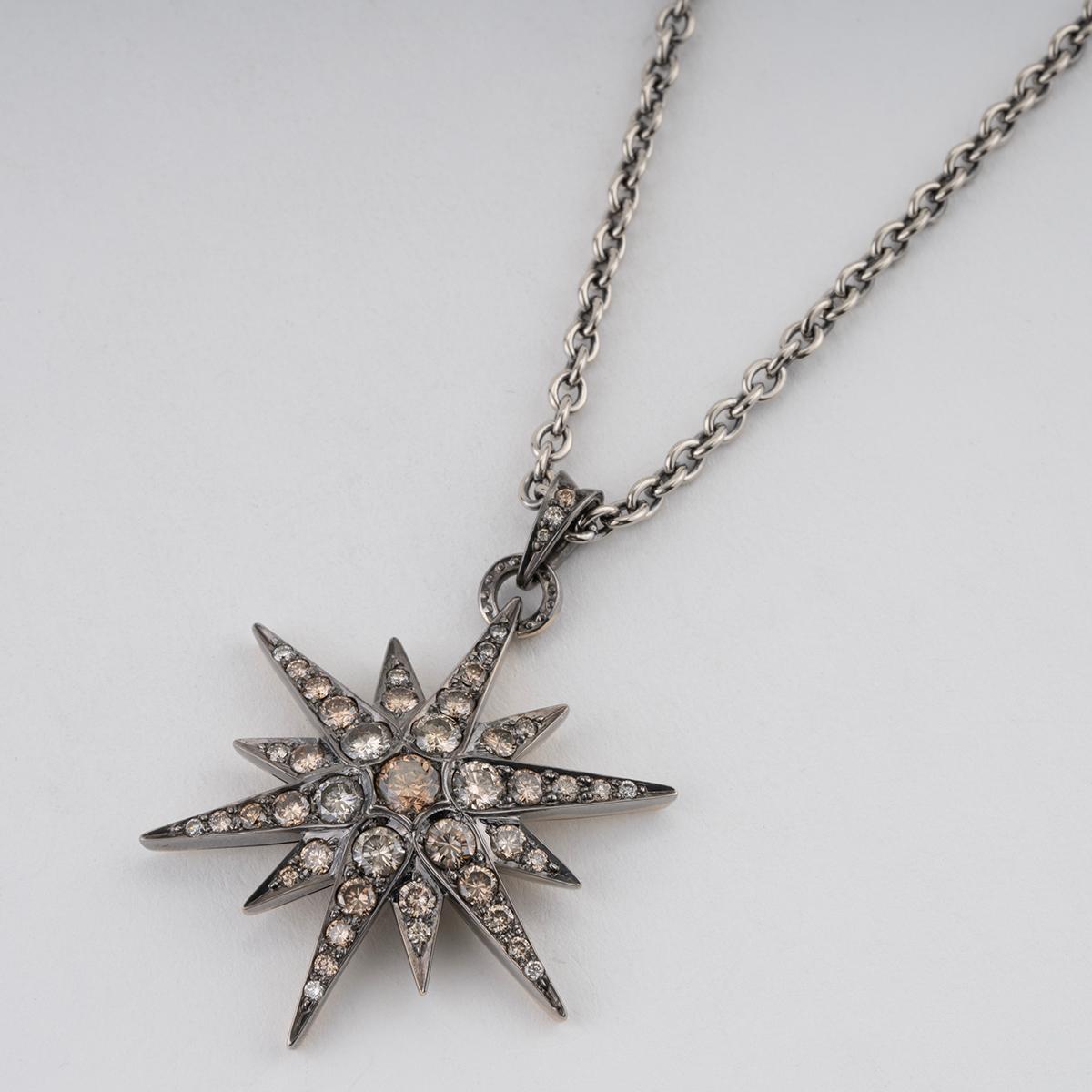H Stern Collier étoile de collection en or cognac et diamants, taille large 22 pouces en vente 2