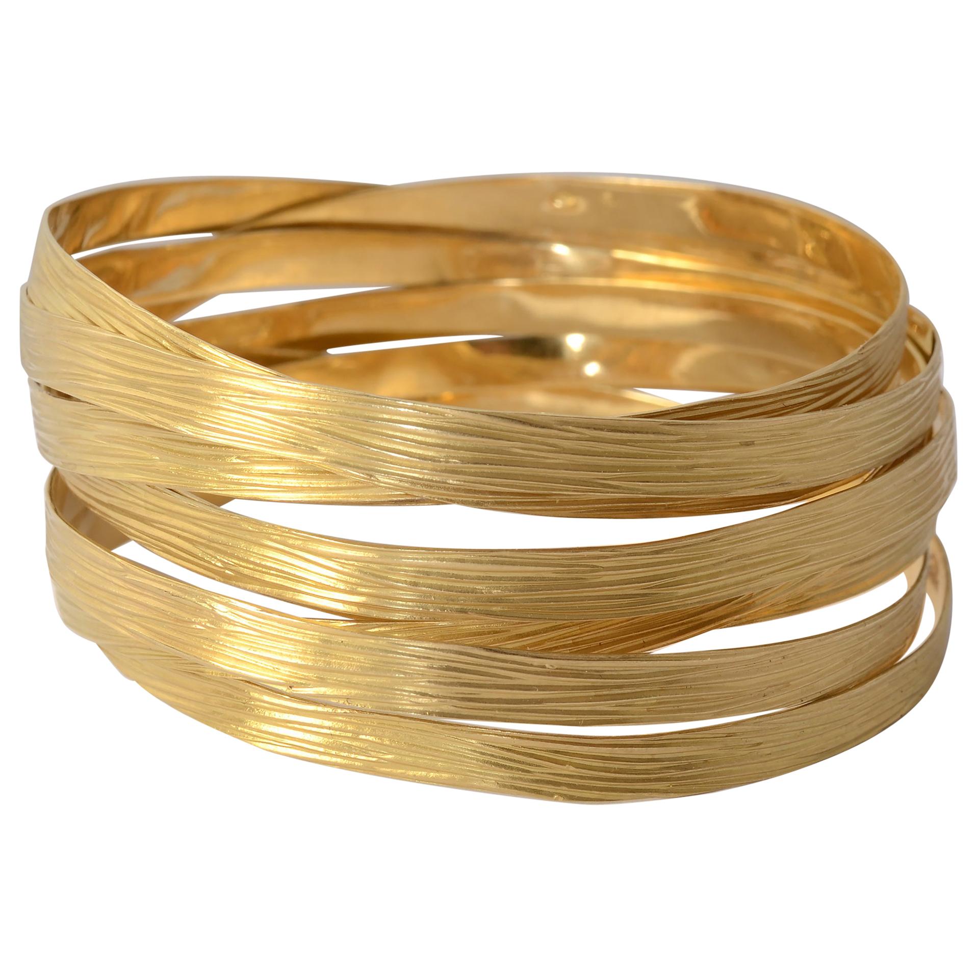 H. Stern Coiled Gold Bangle Bracelets