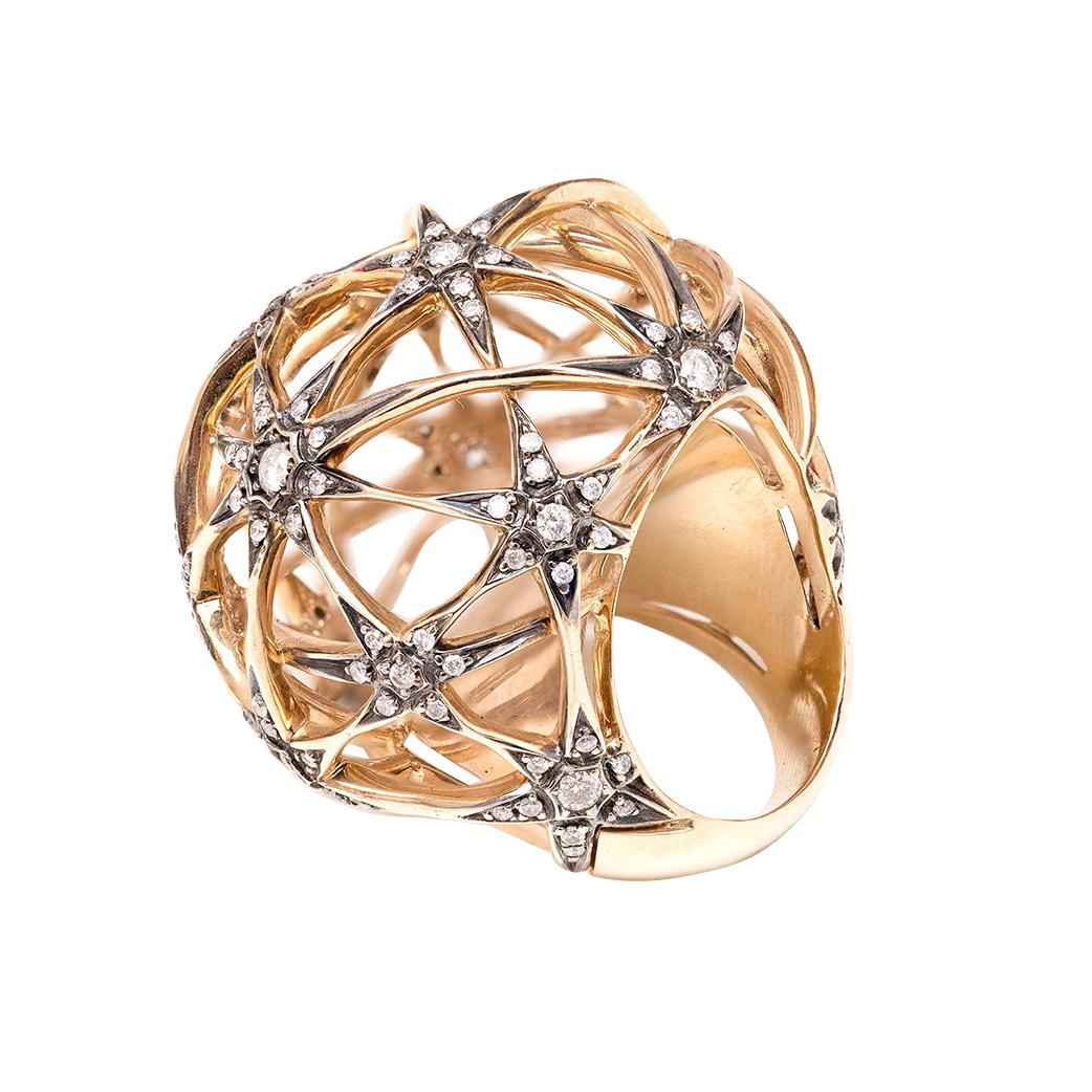 H. Stern Copernicus Diamond Noble 18 Karat Gold Ring For Sale