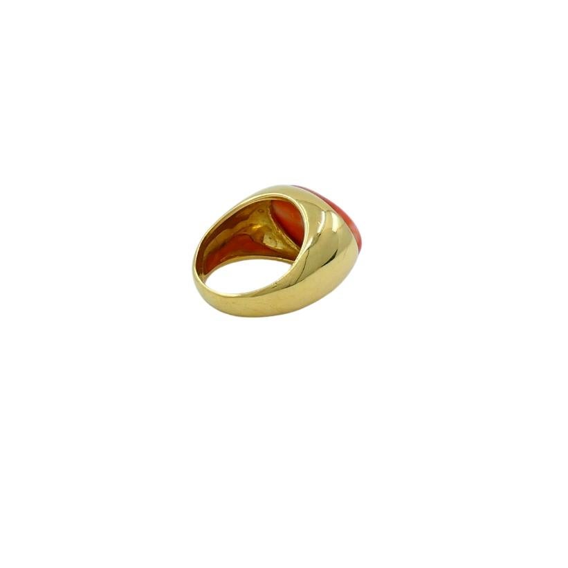 H. Stern Anello di corallo in oro 18k Gioielli d'epoca in vendita 5