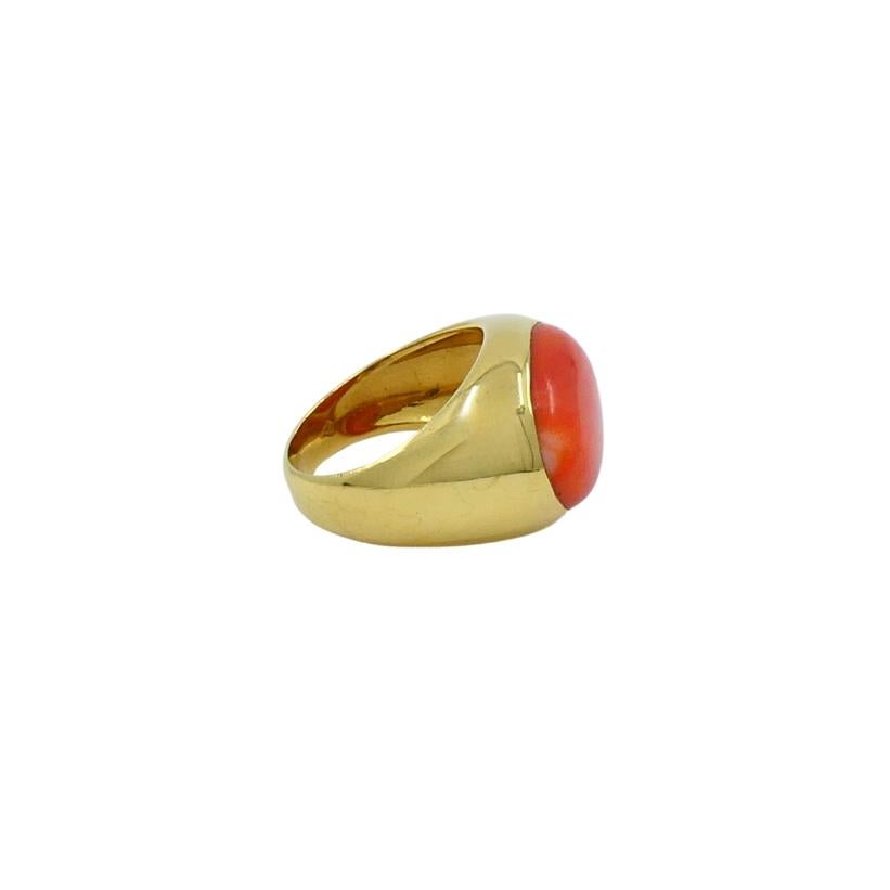 H. Stern Anello di corallo in oro 18k Gioielli d'epoca in vendita 6